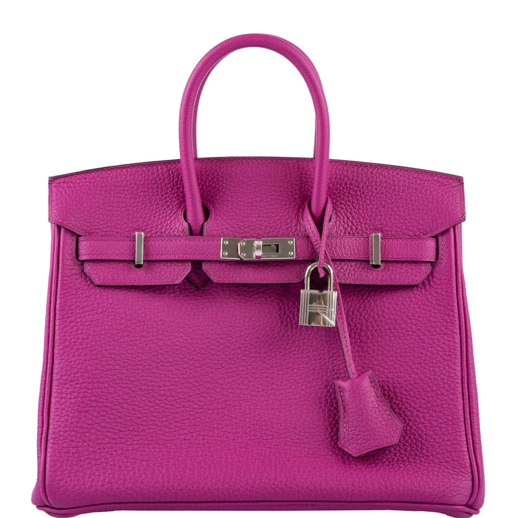 Hermes Pink Togo Leather Palladium Hardware Birkin 25 Bag Hermes