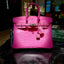 Hermès Birkin 25 Rose Shocking Matte Alligator Palladium Hardware