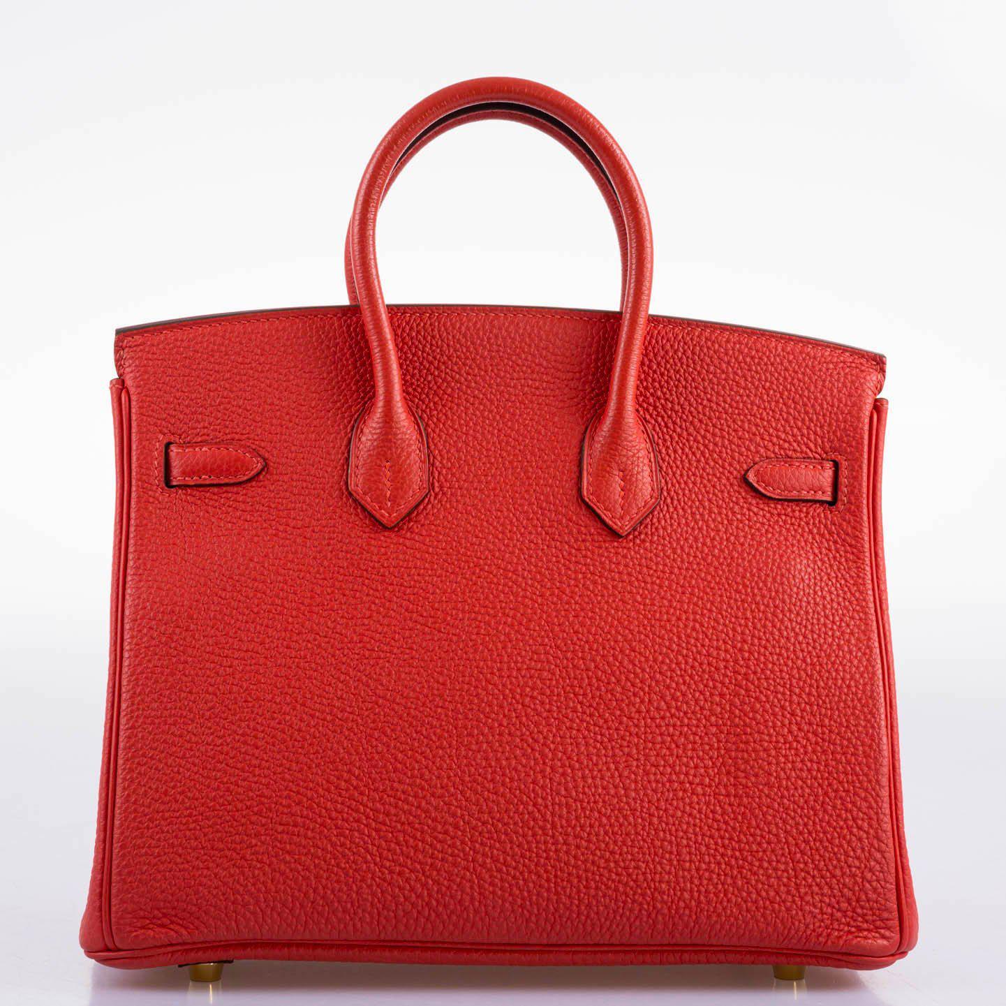 Hermès Birkin 25 Rouge Pivoine Togo Gold Hardware