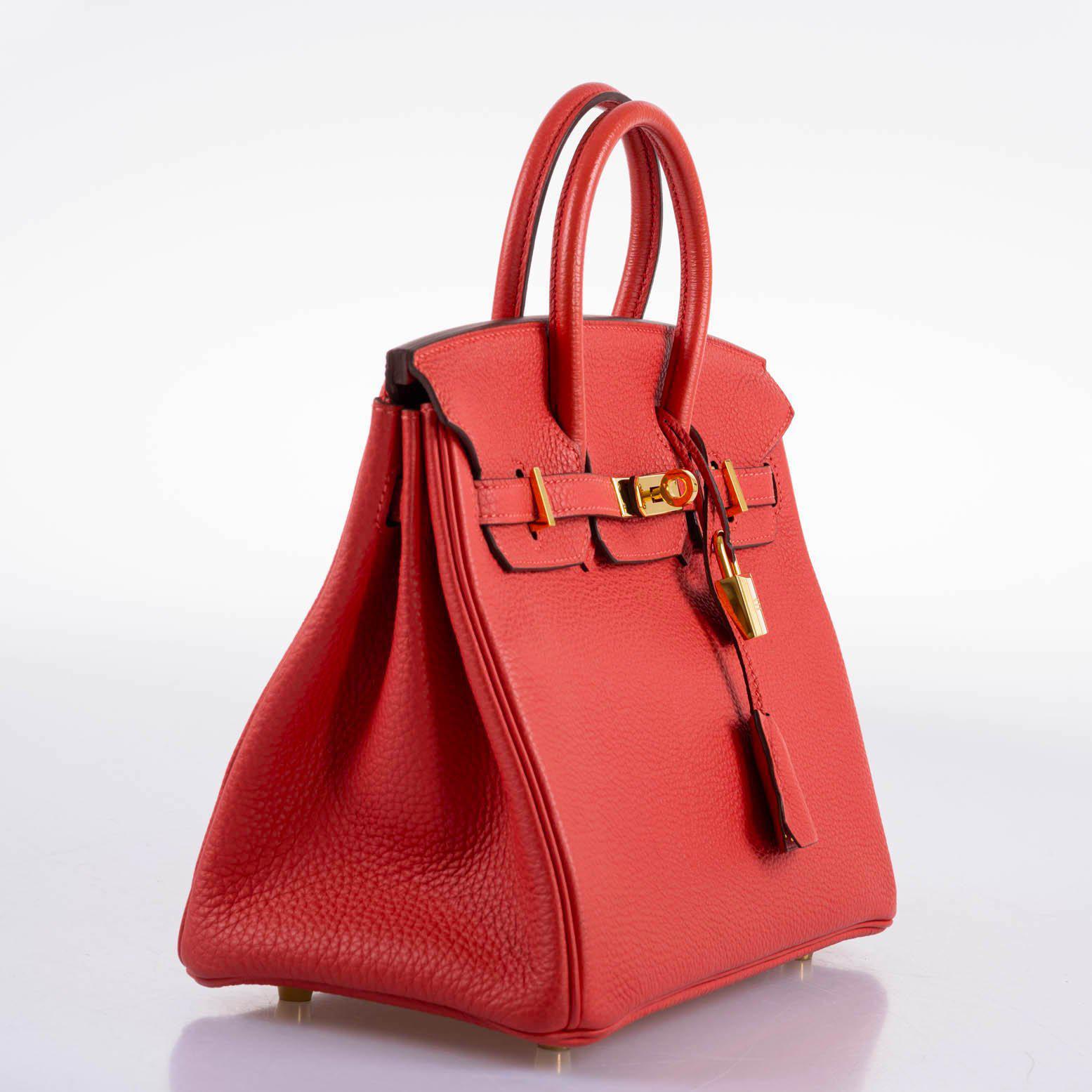 Hermès Birkin 25 Rouge Pivoine Togo Gold Hardware