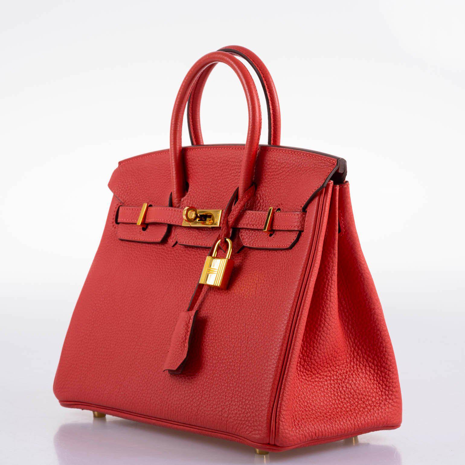 Hermès Birkin 25 Rouge Pivoine Togo Gold Hardware