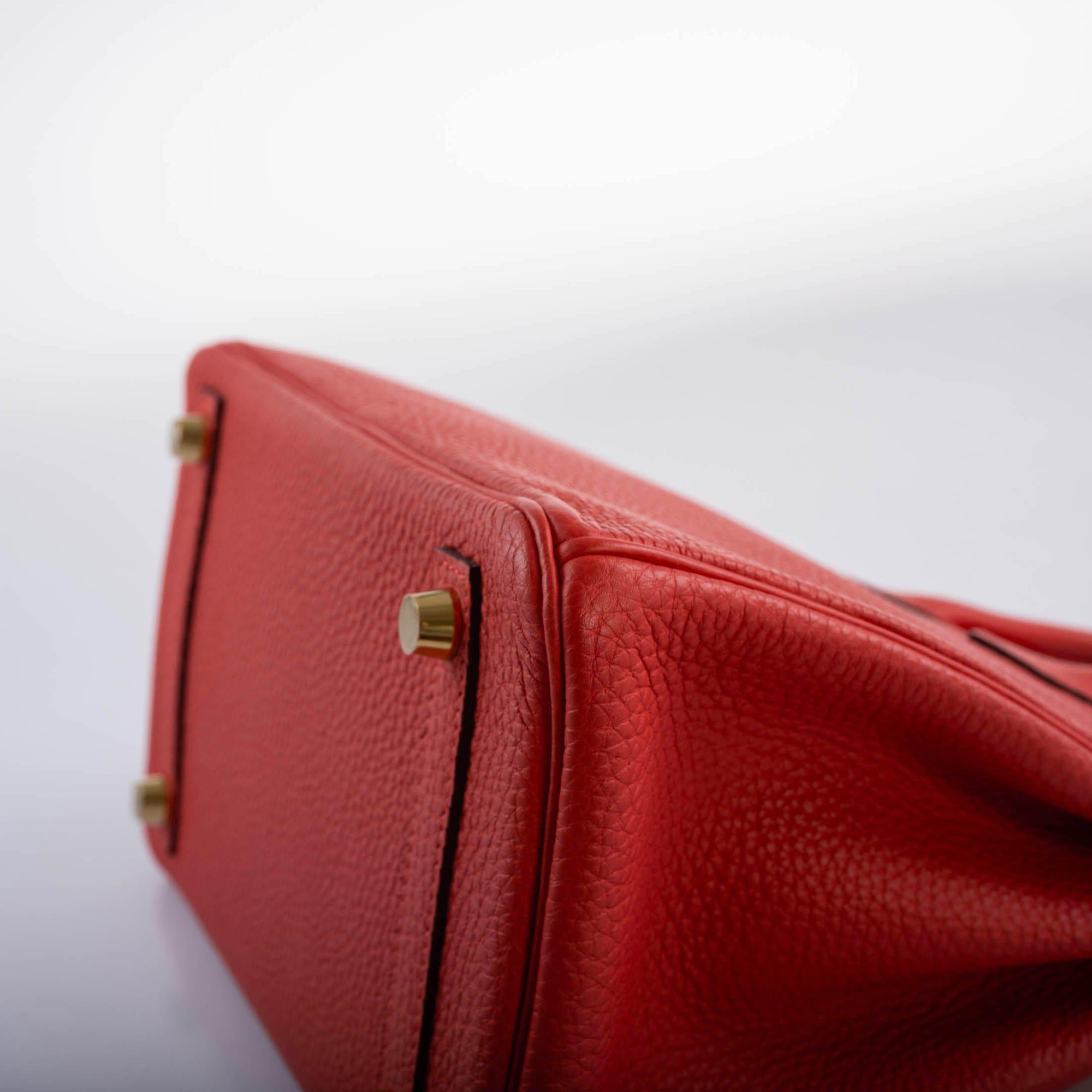 Hermès Birkin 25 Rouge Pivoine Togo Gold Hardware