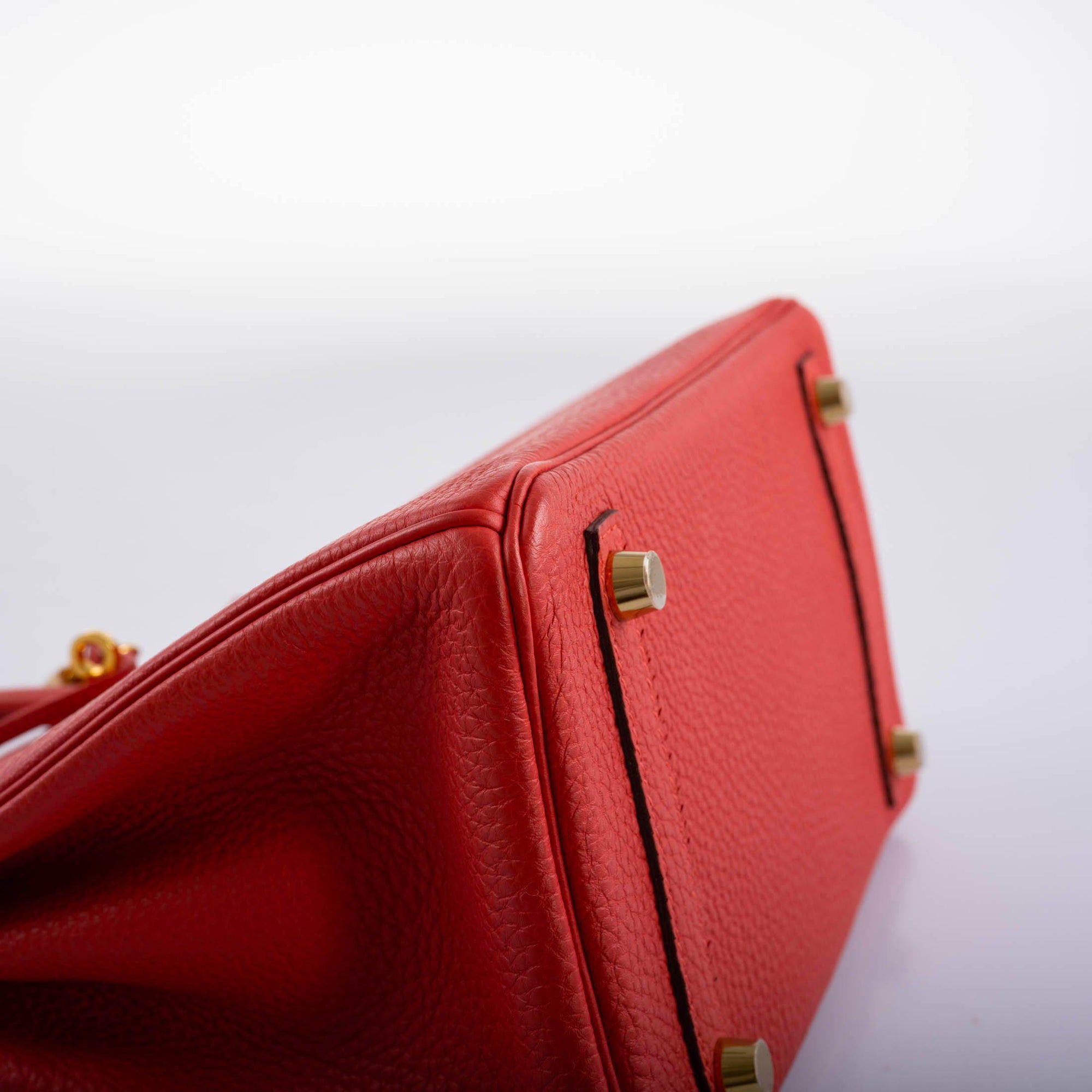 Hermès Birkin 25 Rouge Pivoine Togo Gold Hardware