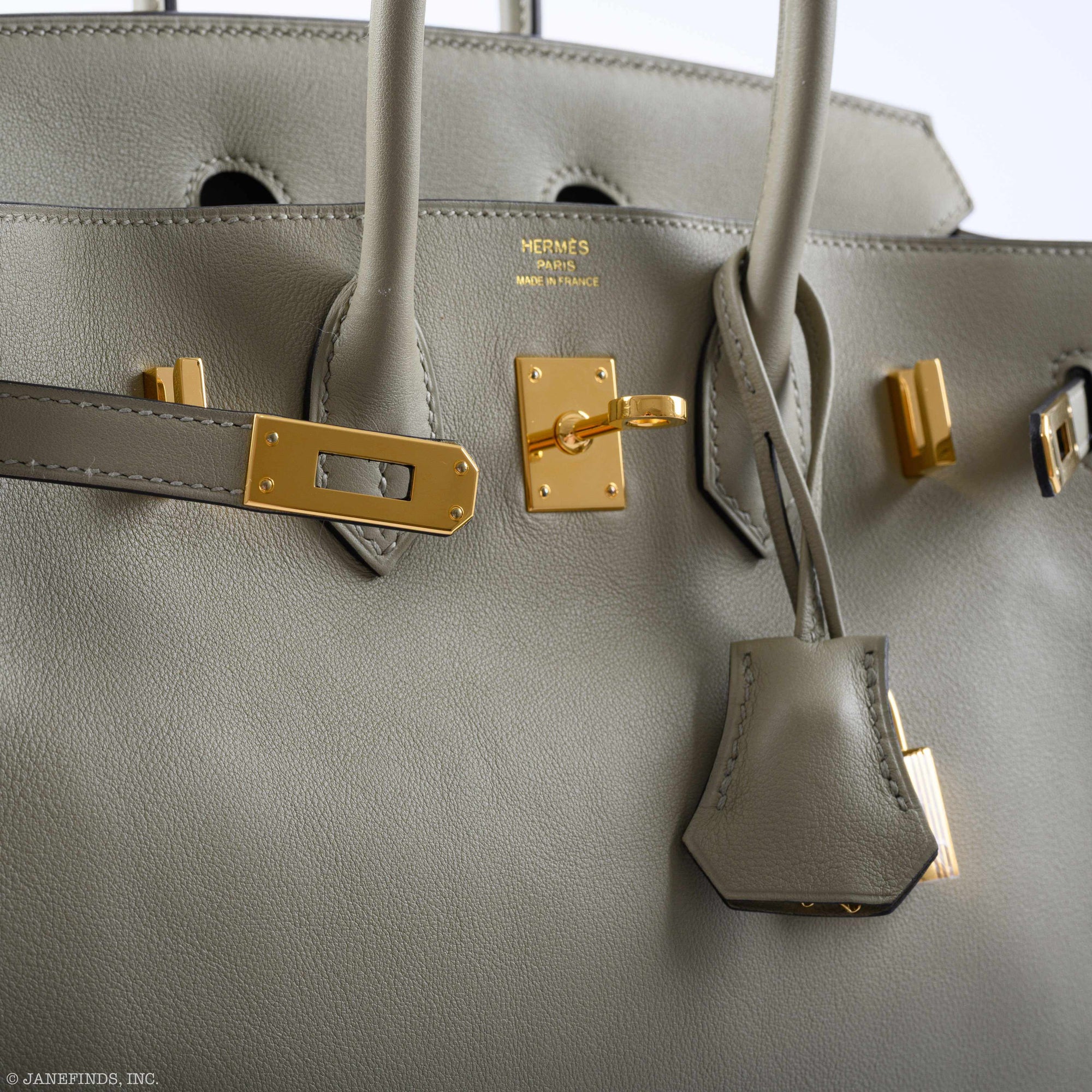 Hermès Birkin 25 Sauge Swift Gold Hardware