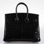 Hermès Birkin 25 Shiny Black Niloticus Crocodile with Palladium Hardware - 2019, D