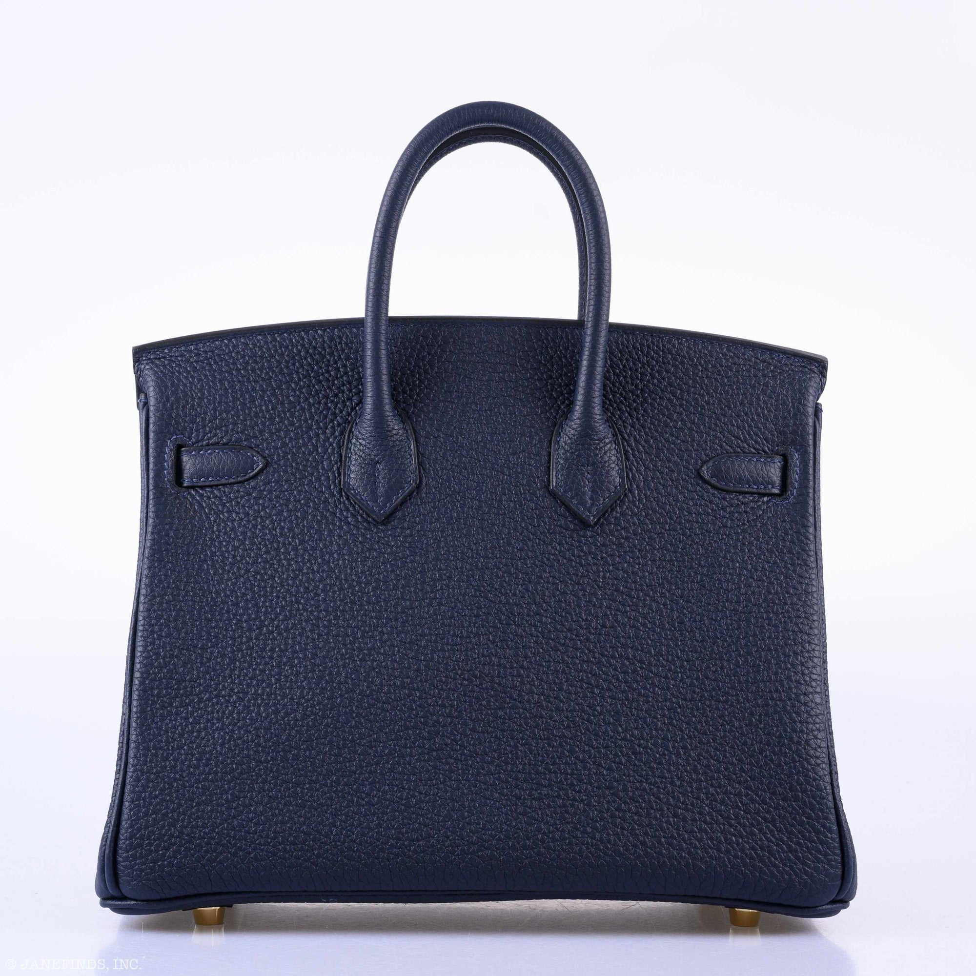 Hermès Birkin 25 Verso Blue Encre & Orange Togo Palladium Hardware