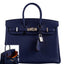 Hermès Birkin 25 Verso Blue Encre Togo & Orange H with Palladium Hardware - 2020, Y