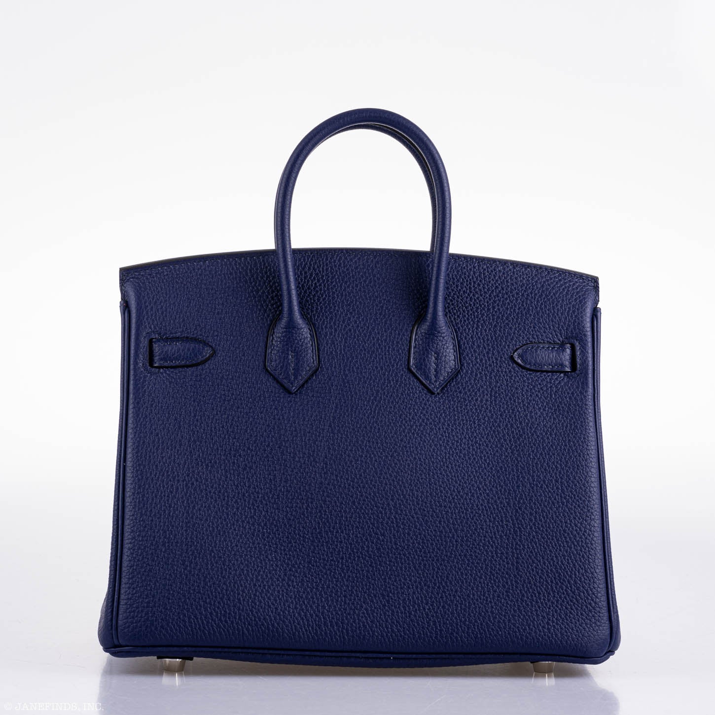 Hermès Birkin 25 Verso Blue Encre Togo & Orange H with Palladium Hardware