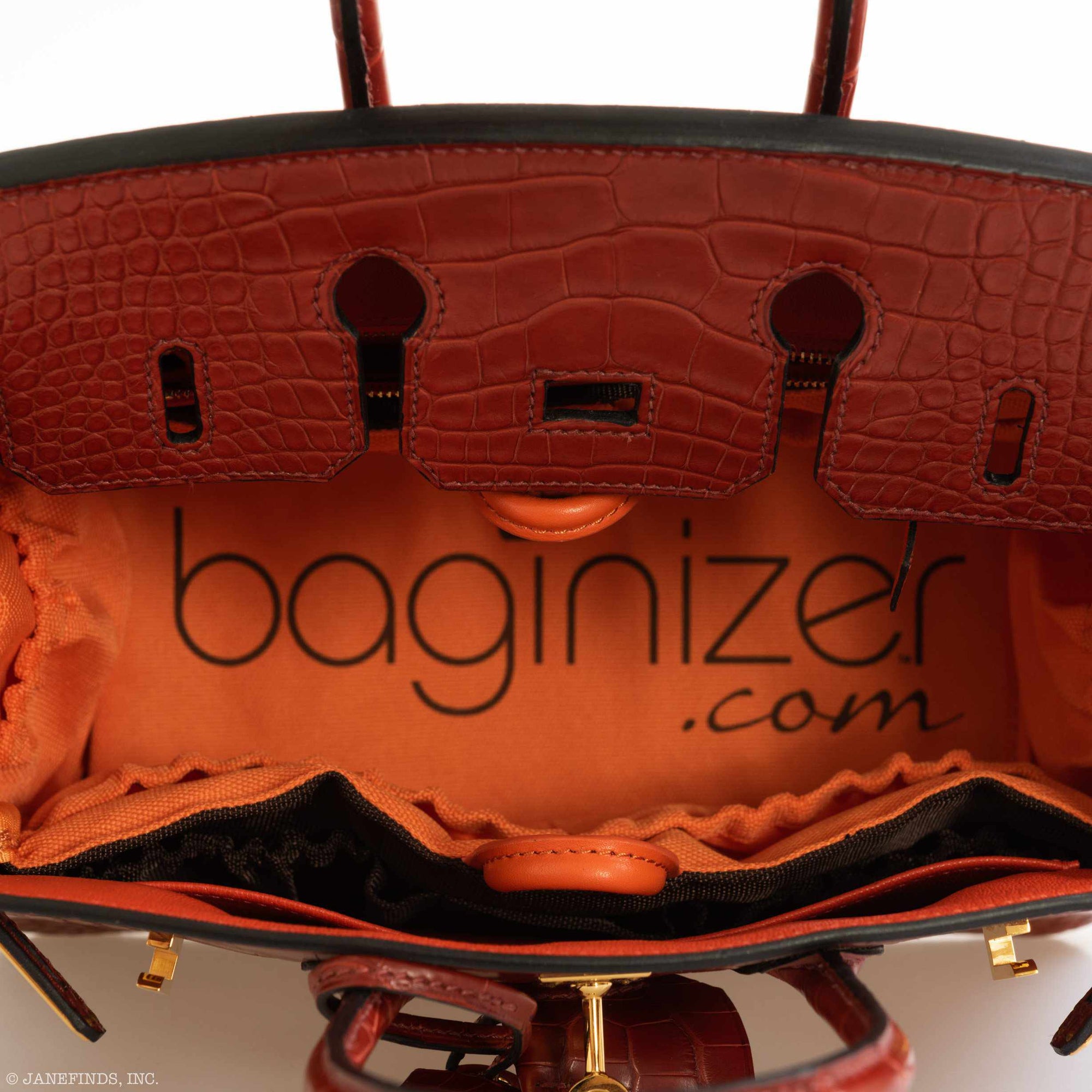 Hermès Birkin 25 Verso Rouge H Matte Alligator Orange Interior Gold Hardware