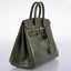 Hermès Birkin 25 Vert Olive Salvator Lizard with Palladium Hardware - 2008, L Square