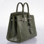 Hermès Birkin 25 Vert Olive Salvator Lizard with Palladium Hardware - 2008, L Square