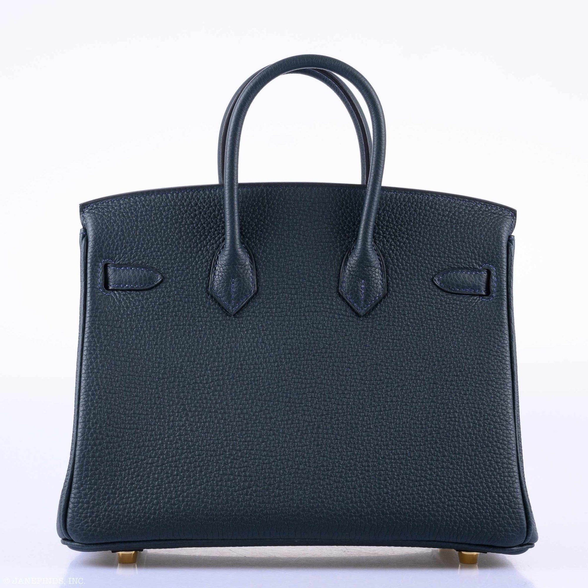 Hermès Birkin 25 Vert Rousseau Togo Gold Hardware