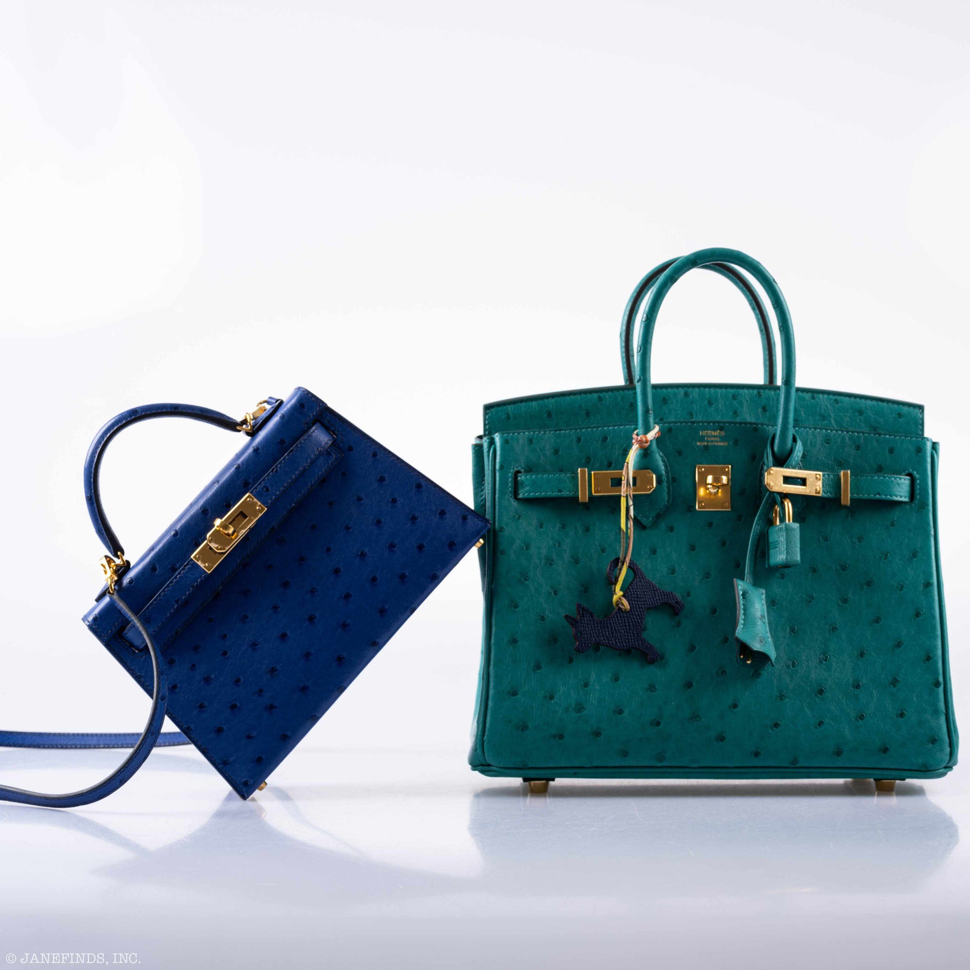 Hermès Birkin 25 Vert Verone Ostrich Gold Hardware