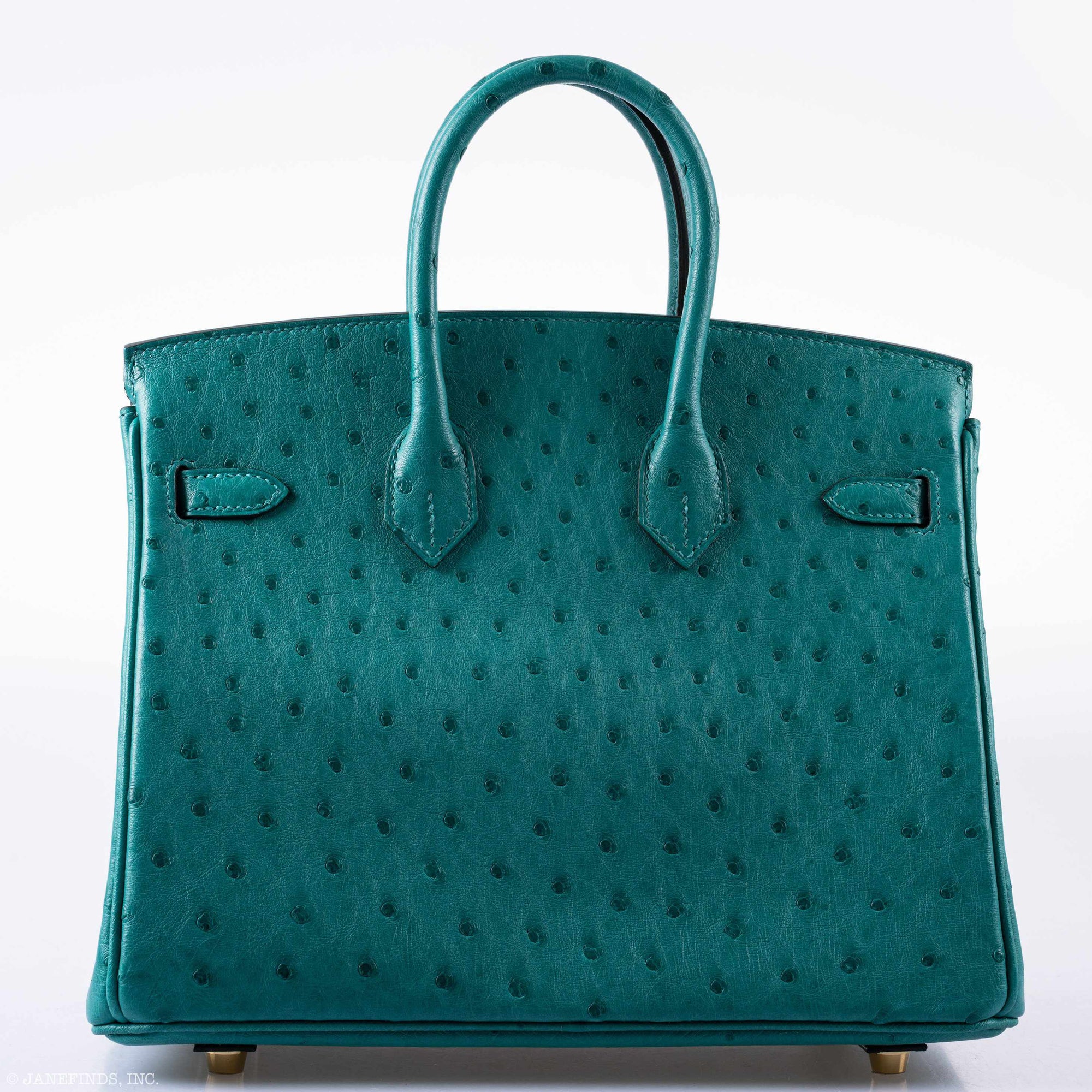 Hermès Birkin 25 Vert Verone Ostrich Gold Hardware