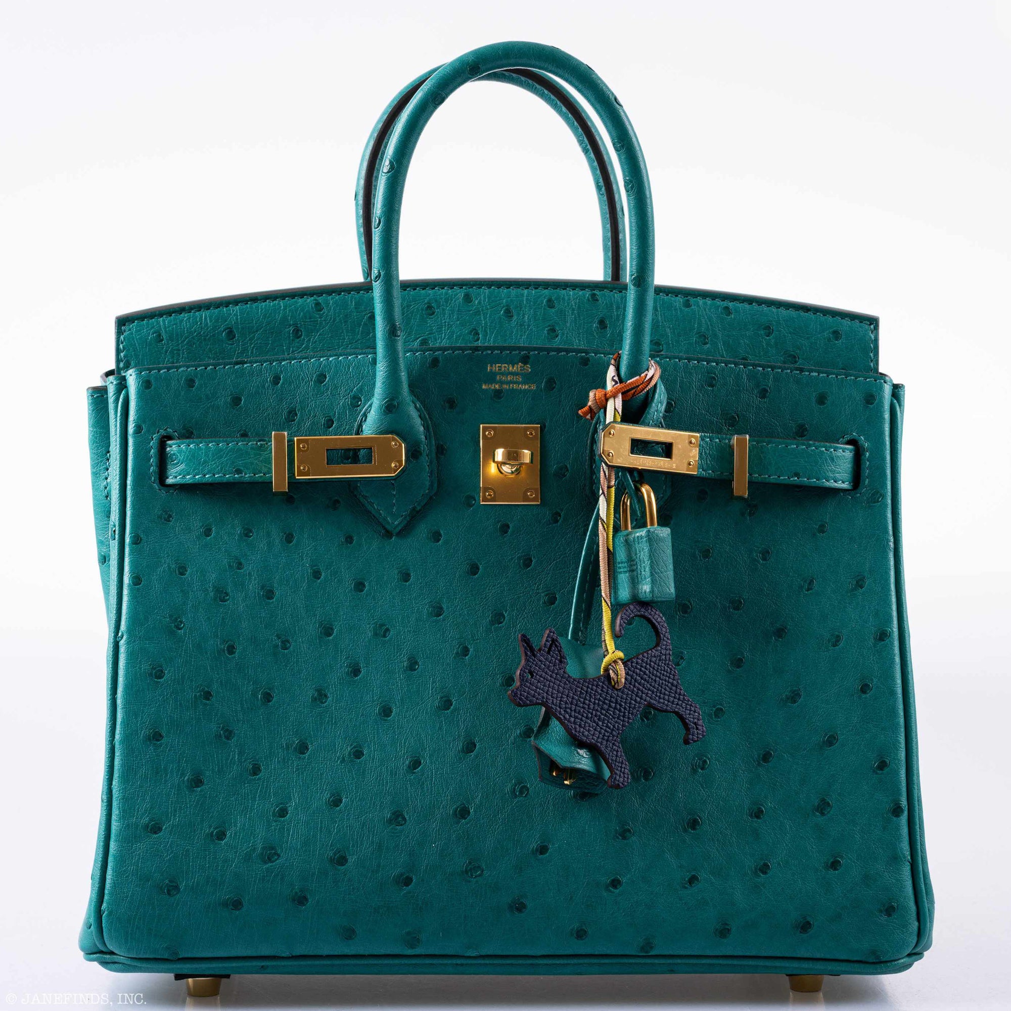 Hermès Birkin 25 Vert Verone Ostrich Gold Hardware