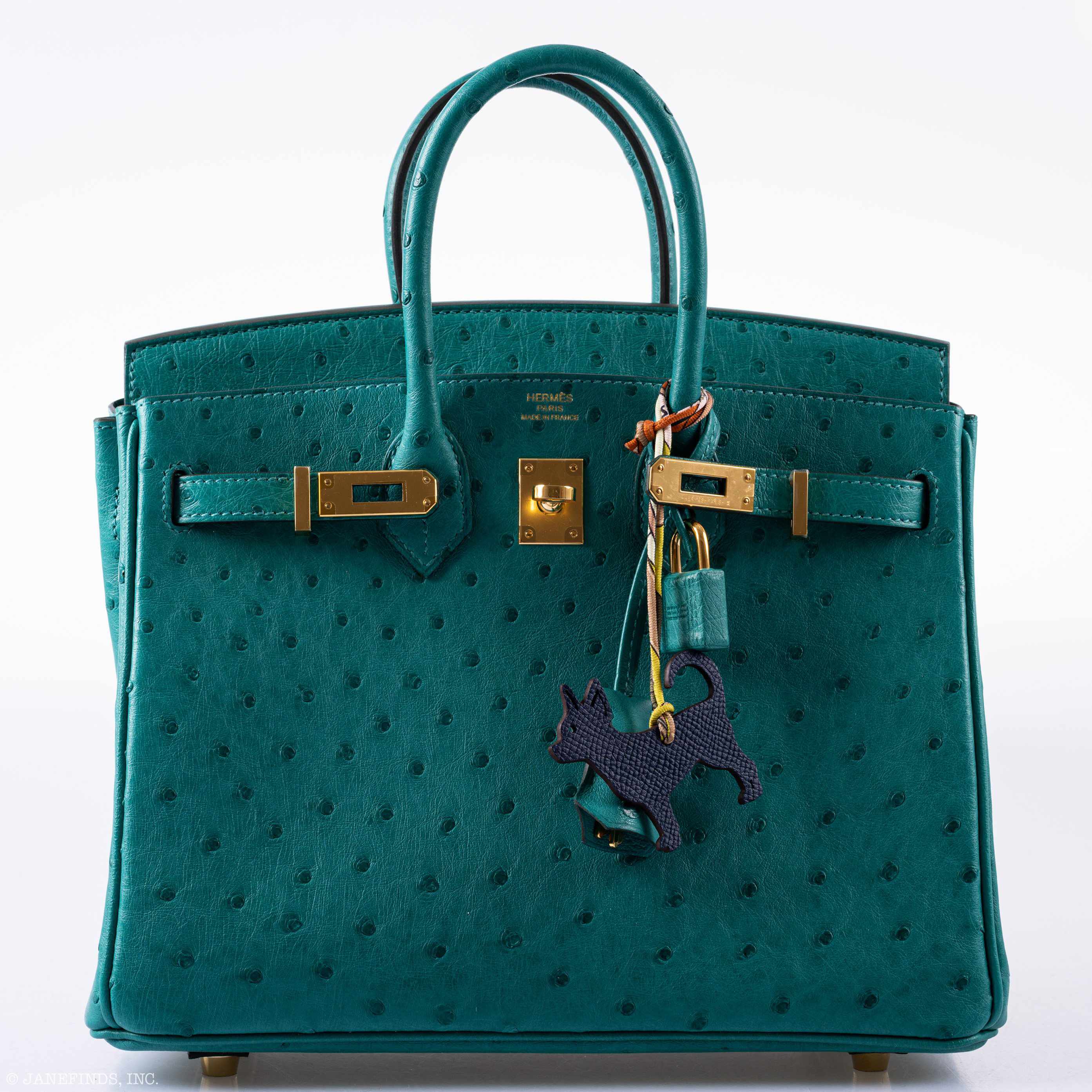 Hermès Birkin 25 Vert Verone Ostrich Gold Hardware