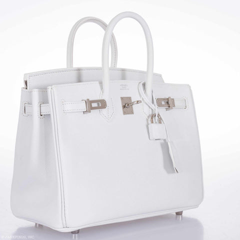 Hermès Birkin 25 White Epsom Palladium Hardware