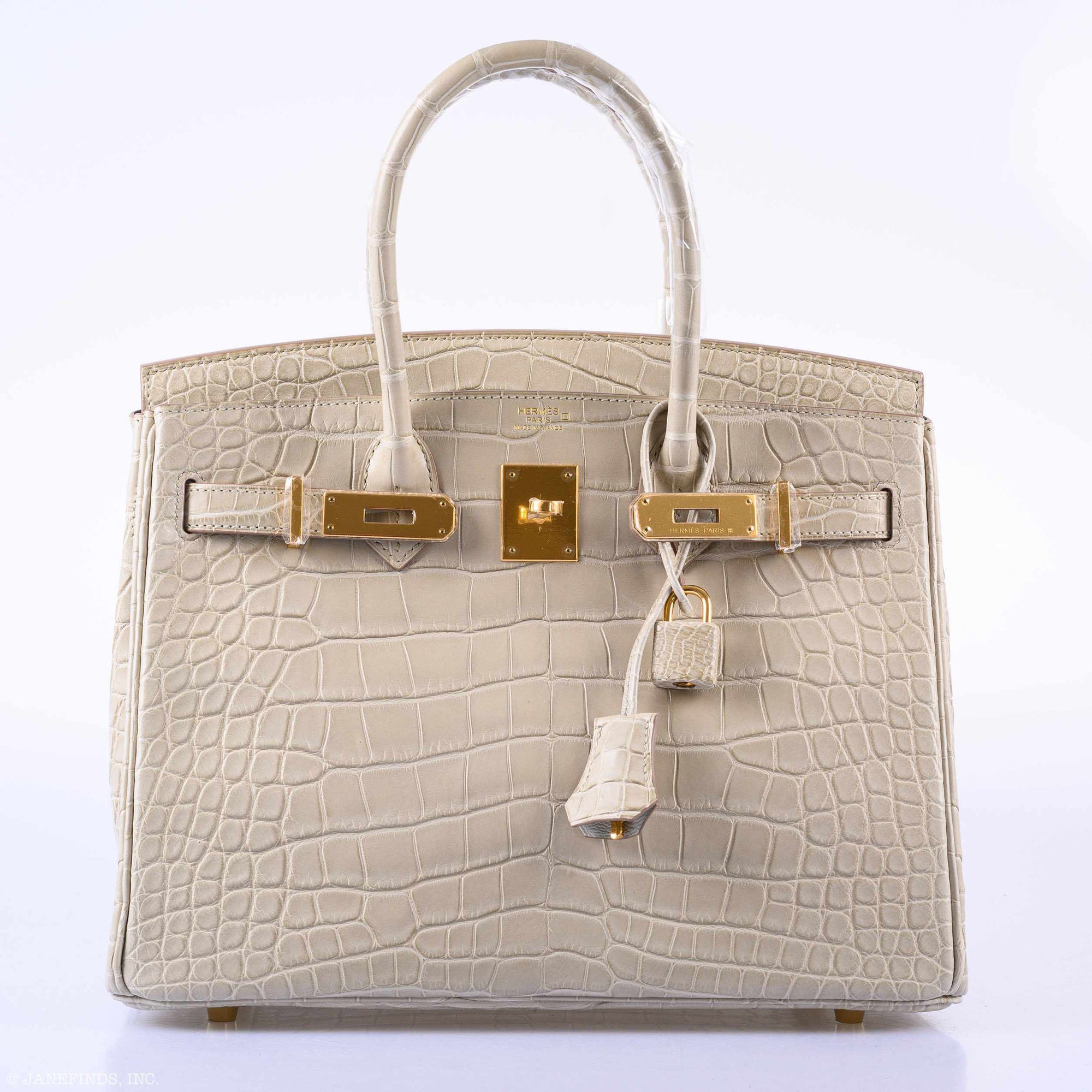 Hermès Birkin 30 Beton Matte Alligator Gold Hardware