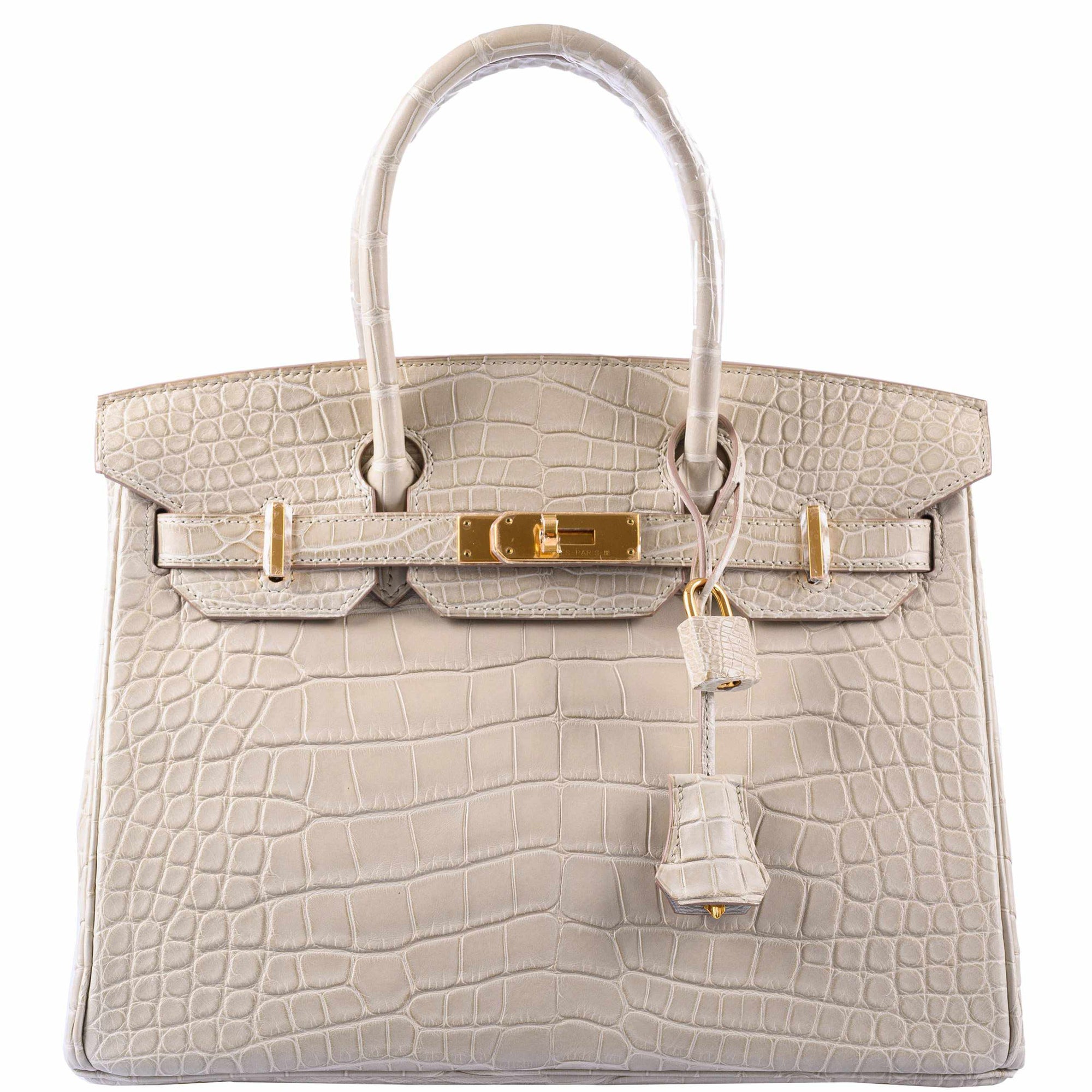 Hermès Birkin 30 Beton Matte Alligator Gold Hardware