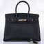 Hermès Birkin 30 Bi-Color Black Togo and Orange H Palladium Hardware
