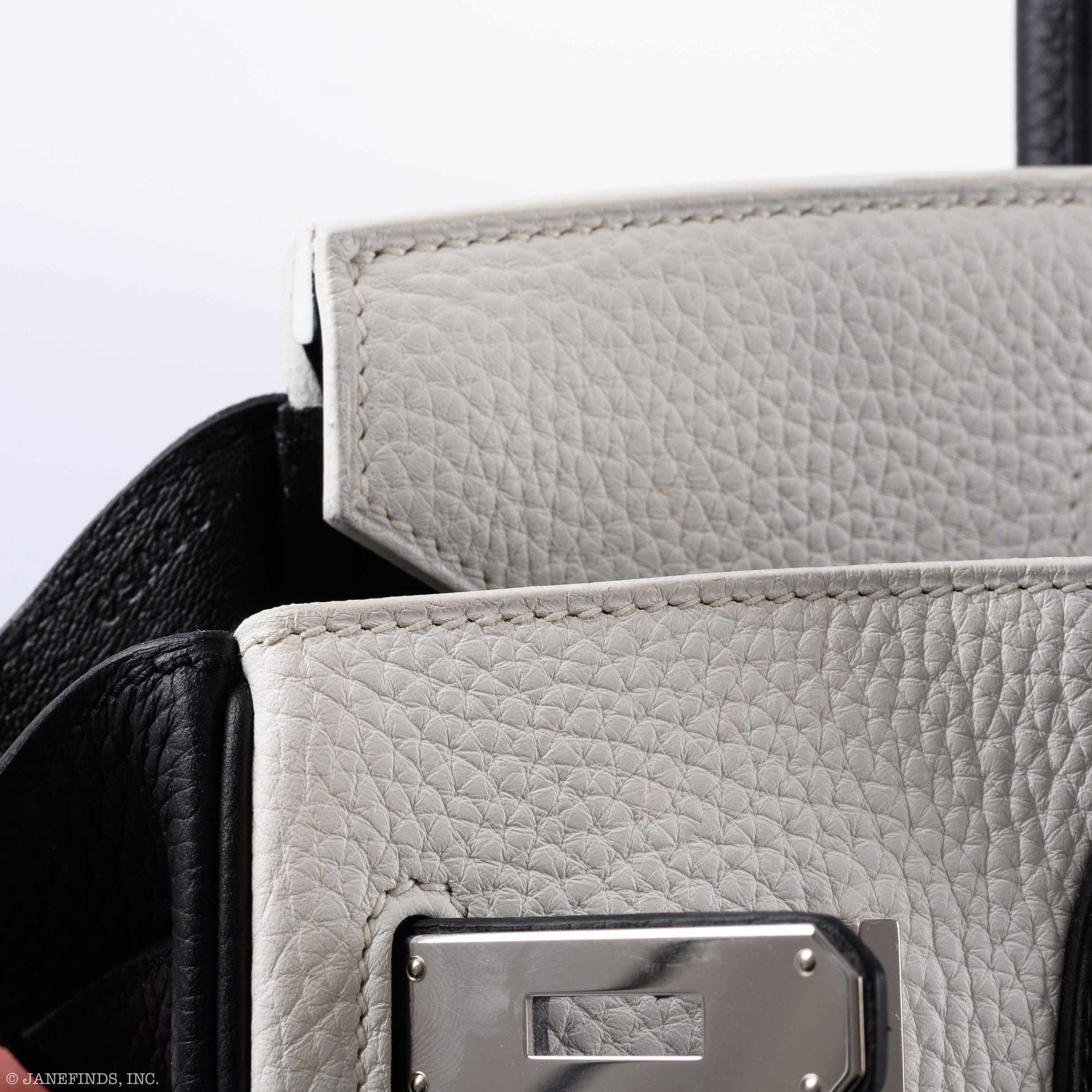 Hermès Birkin 30 Bi-Color Black & White Togo Palladium Hardware