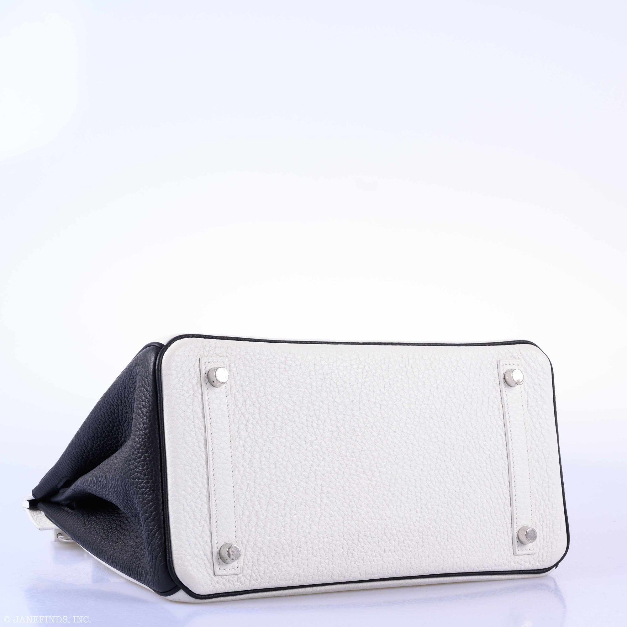 Hermès Birkin 30 Bi-Color Black & White Togo Palladium Hardware