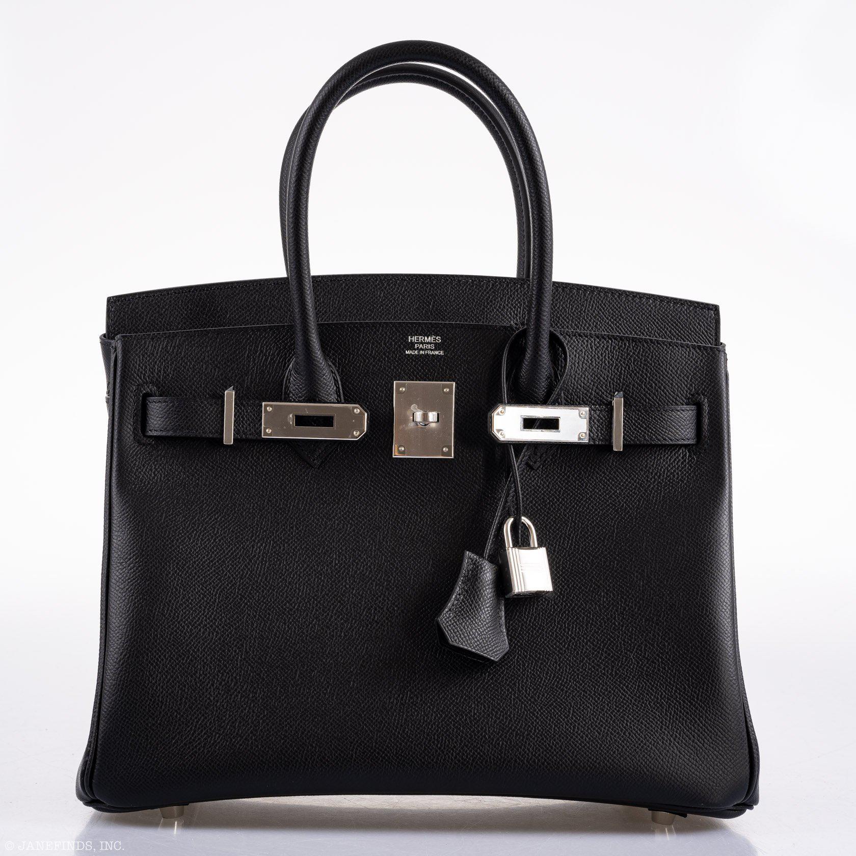 Hermès Birkin 30 Black Epsom Palladium Hardware