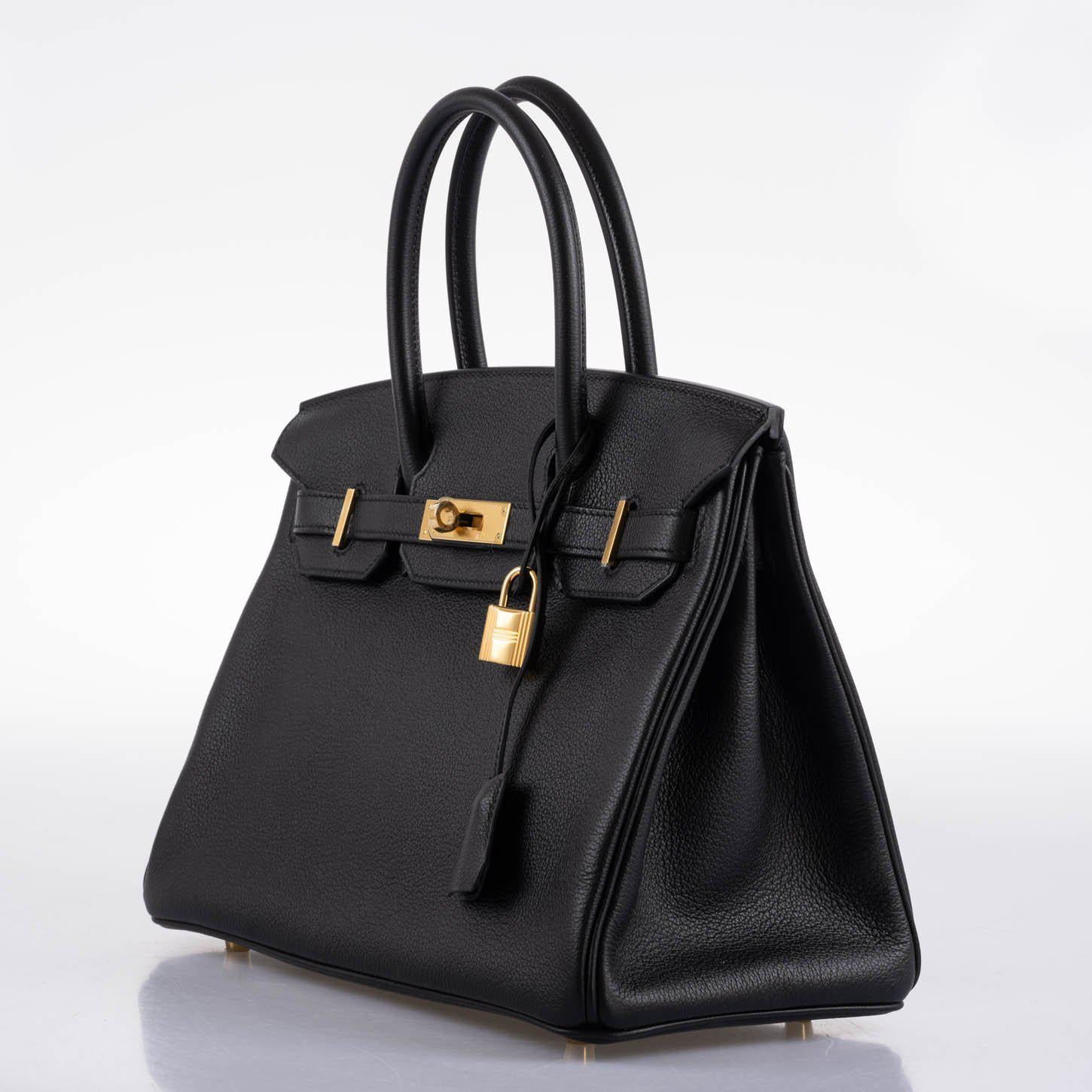 Hermès Birkin 30 Black Navillo Taurillon Leather Gold Hardware