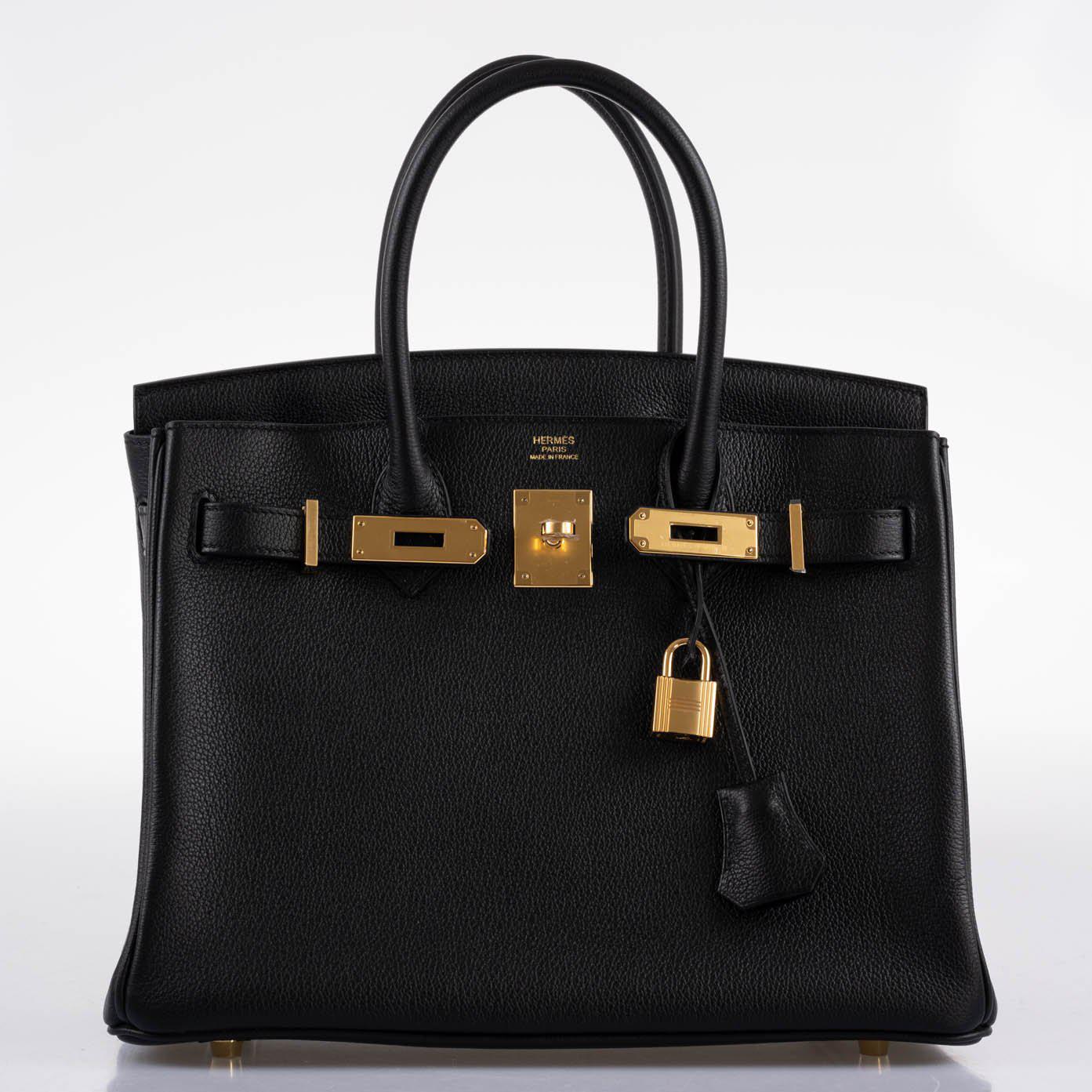 Hermès Birkin 30 Black Navillo Taurillon Leather Gold Hardware