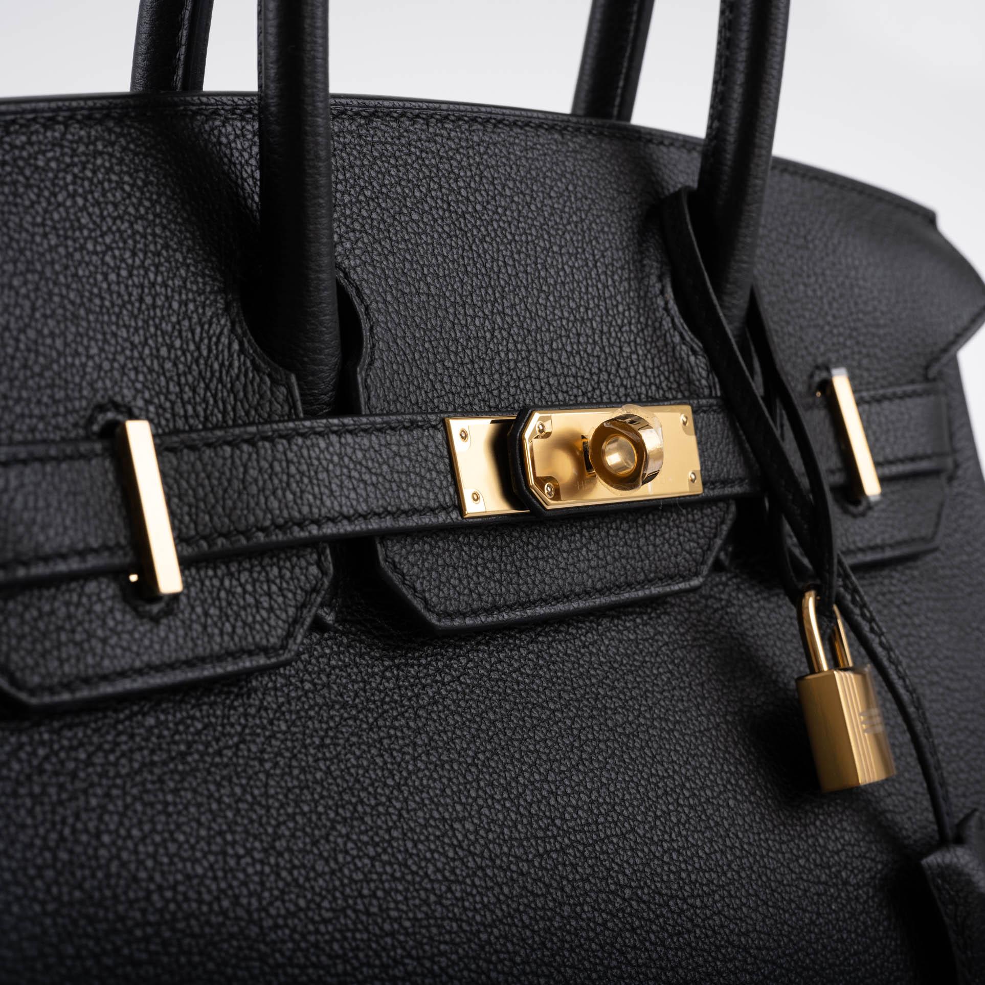 Hermès Birkin 30 Black Navillo Taurillon Leather Gold Hardware