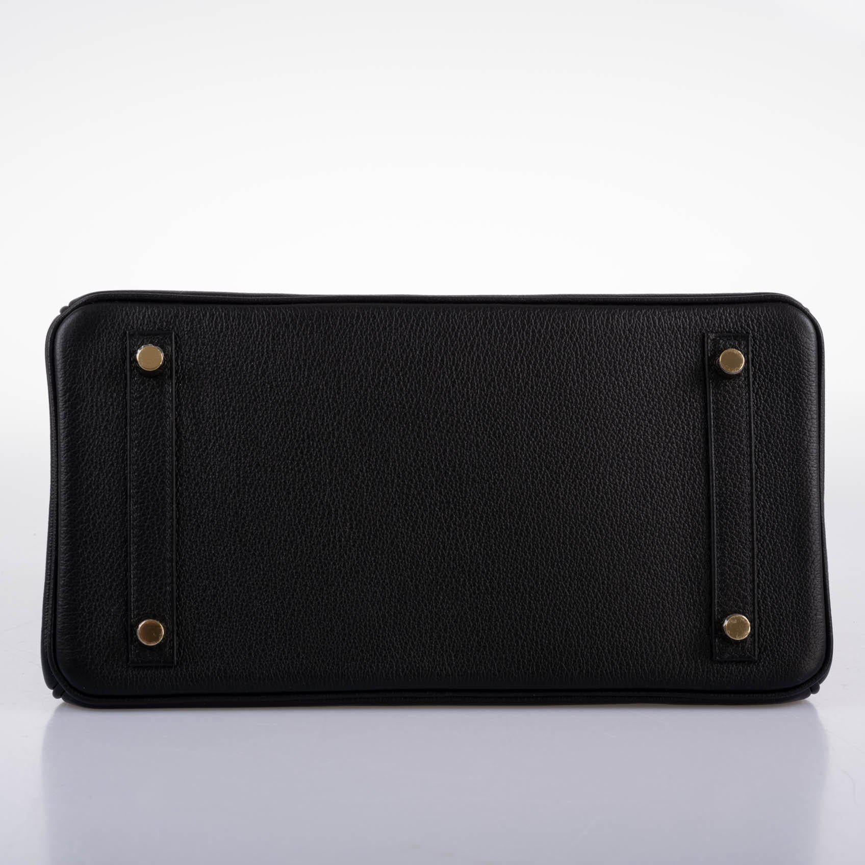 Hermès Birkin 30 Black Navillo Taurillon Leather Gold Hardware