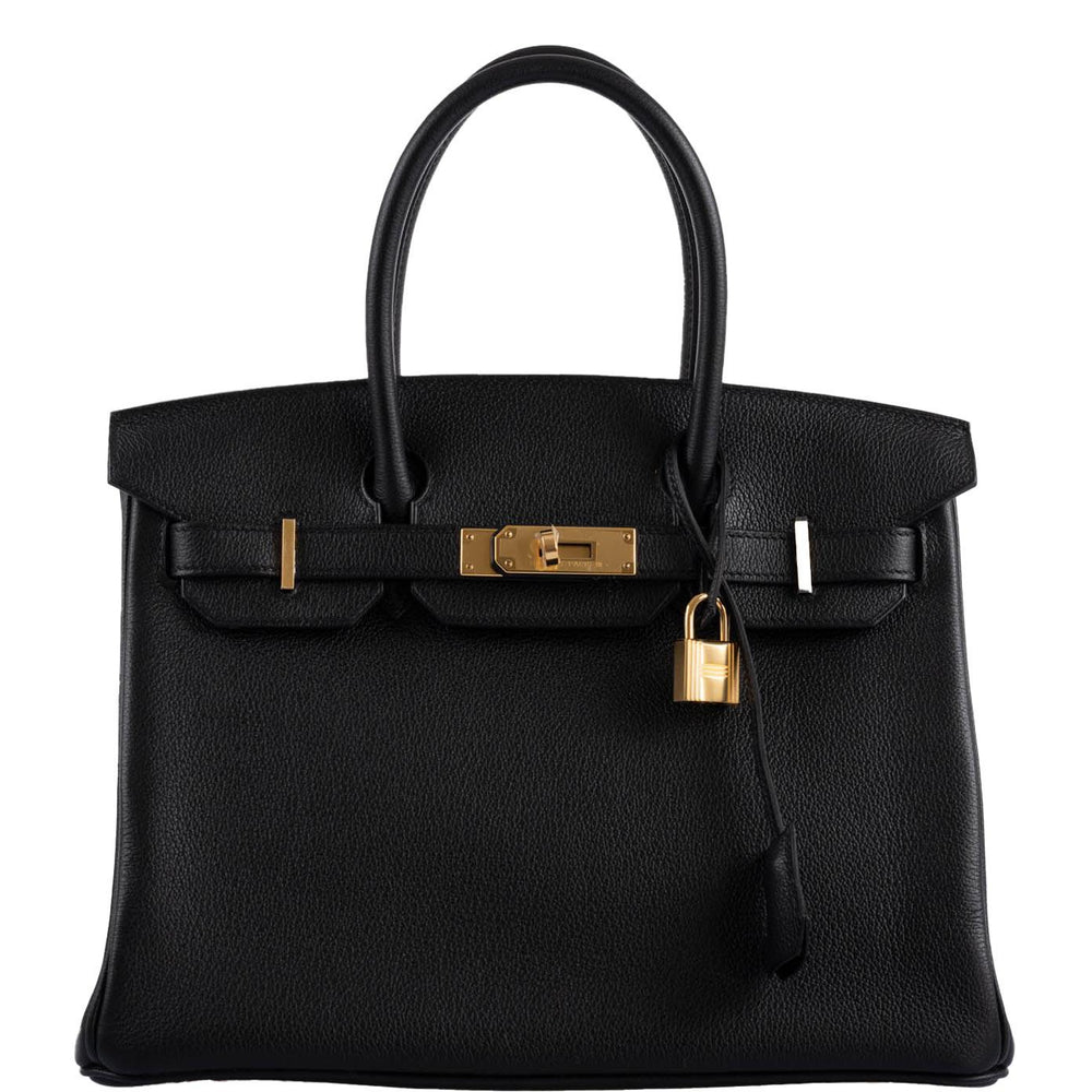 Hermès Birkin 30 Black Navillo Taurillon Leather Gold Hardware