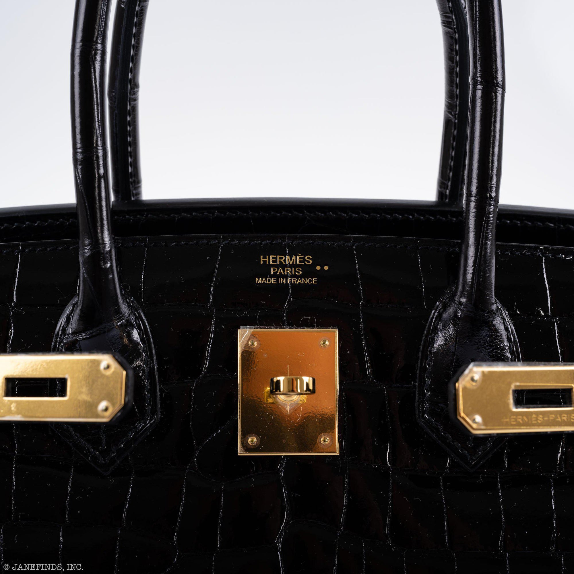 Hermès Birkin 30 Black Nilo Crocodile Gold Hardware