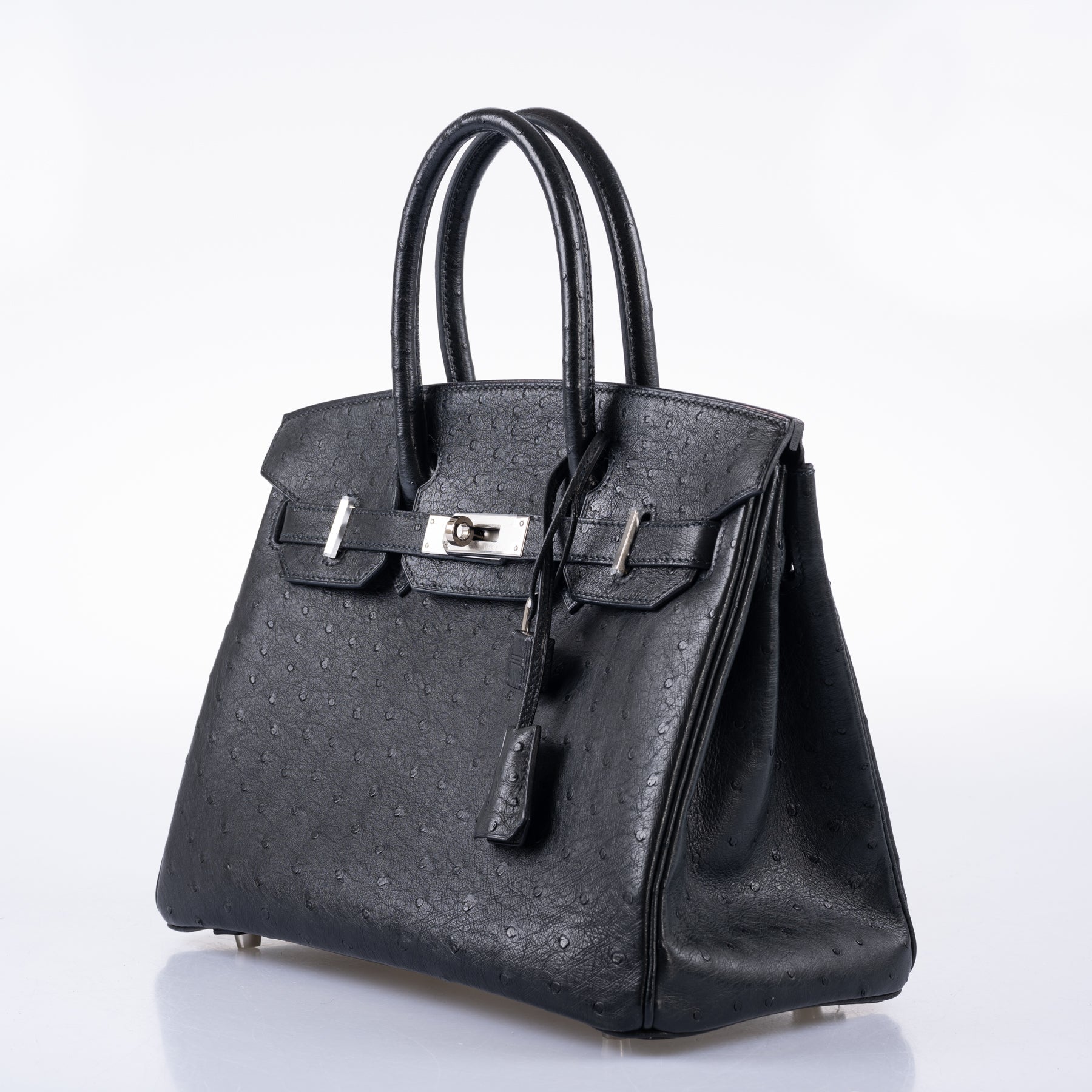 Hermès Birkin 30 Black Ostrich with Palladium Hardware