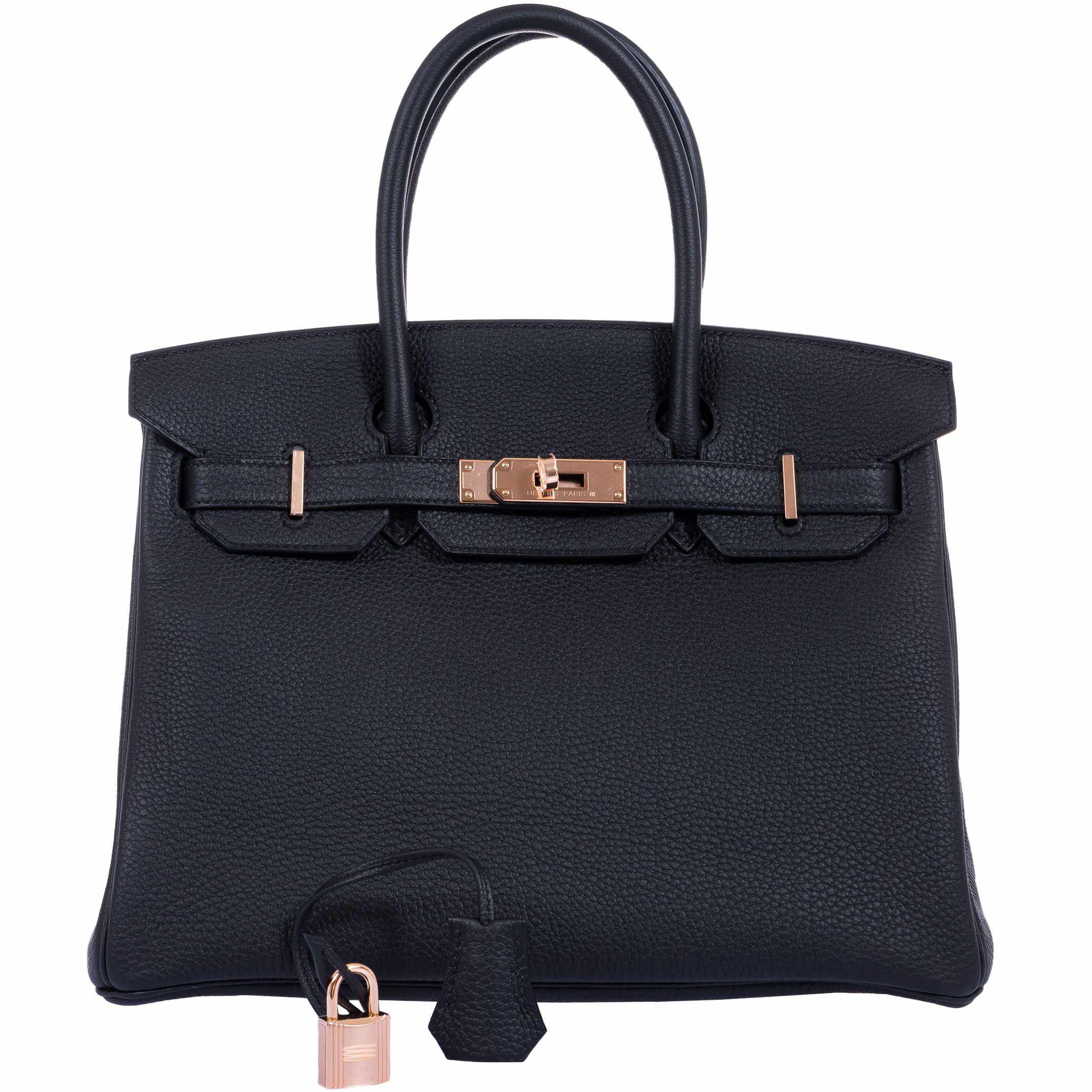 Hermès Birkin 30 Black Togo Rose Gold Hardware - 2020, Y