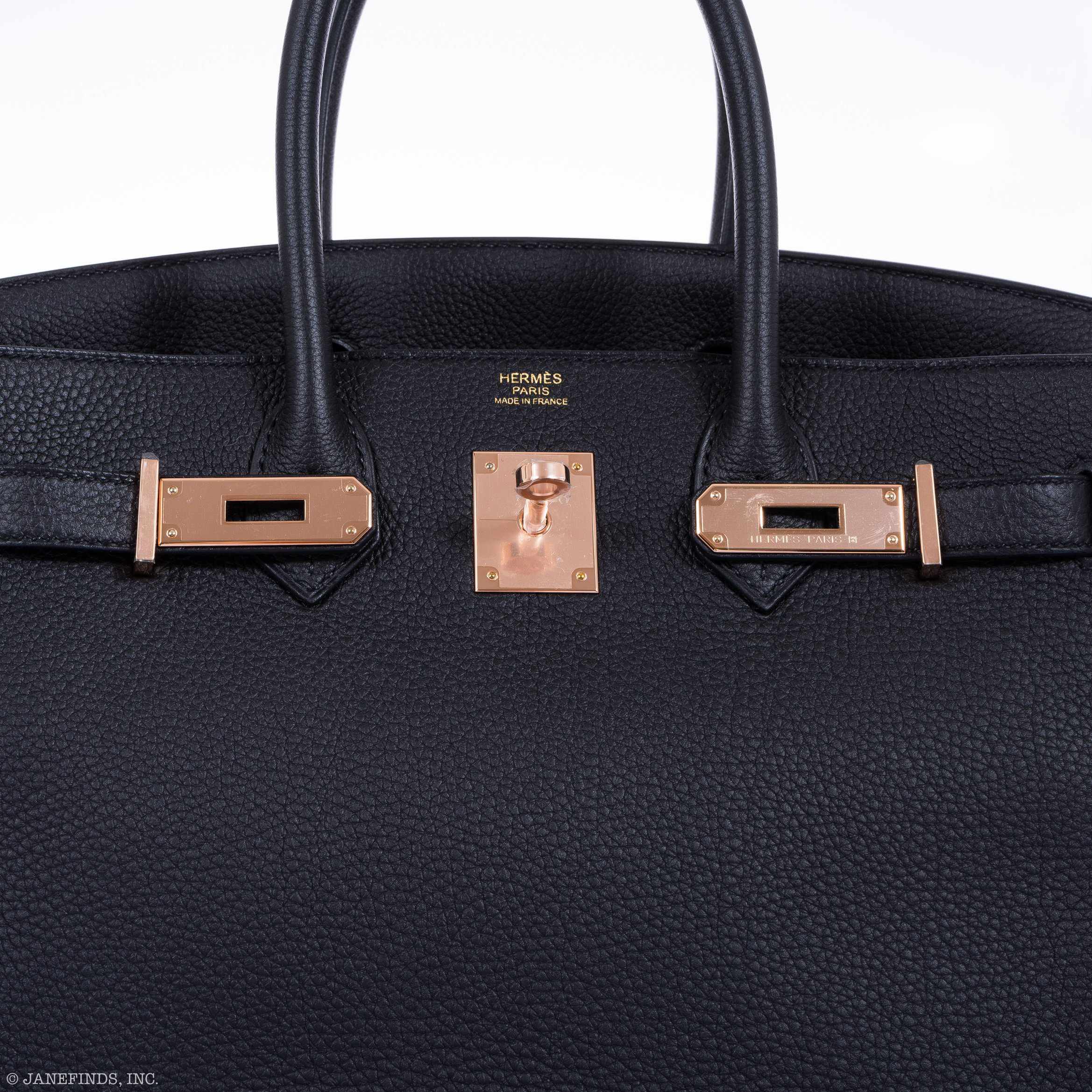 Hermès Birkin 30 Black Togo Rose Gold Hardware - 2020, Y