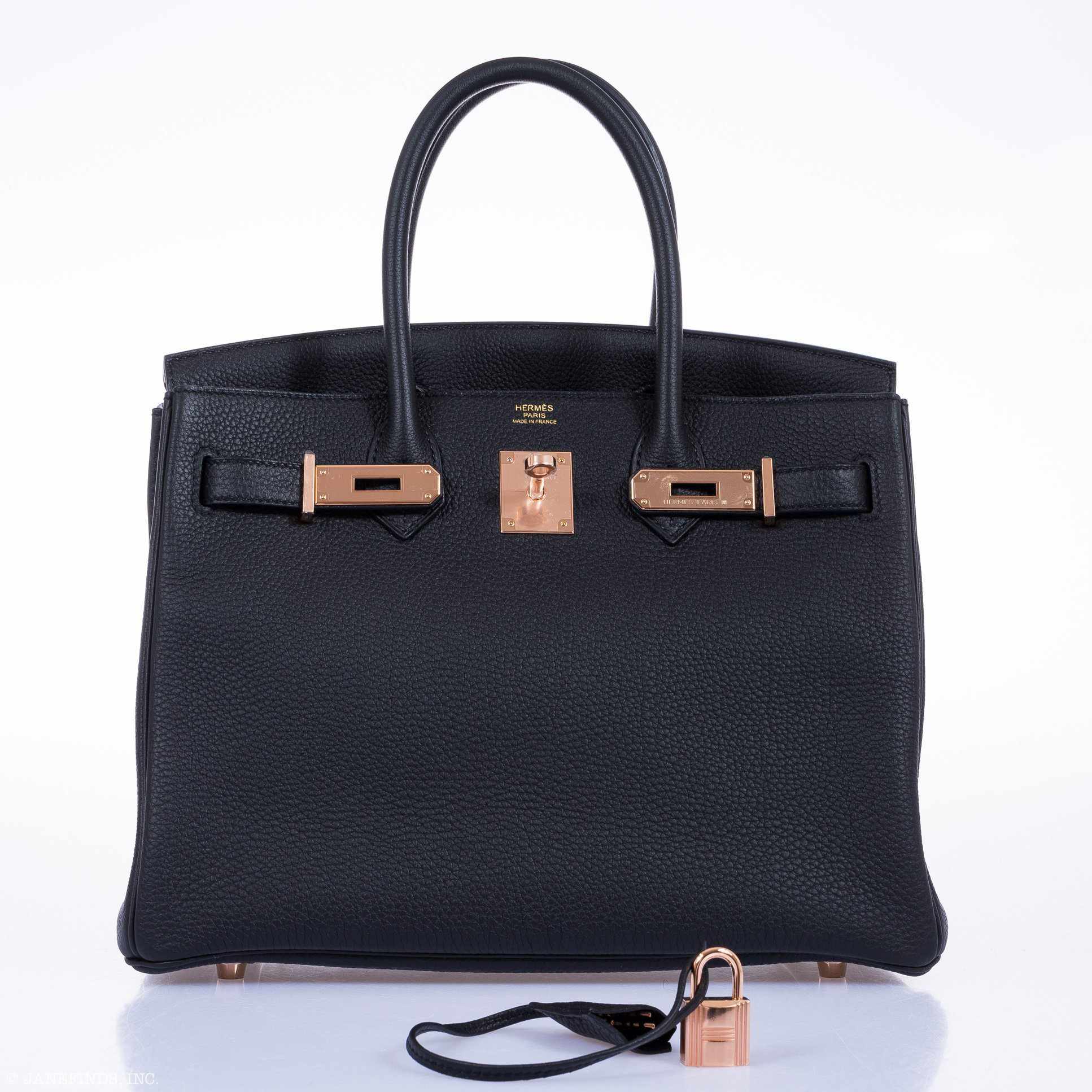 Hermès Birkin 30 Black Togo Rose Gold Hardware