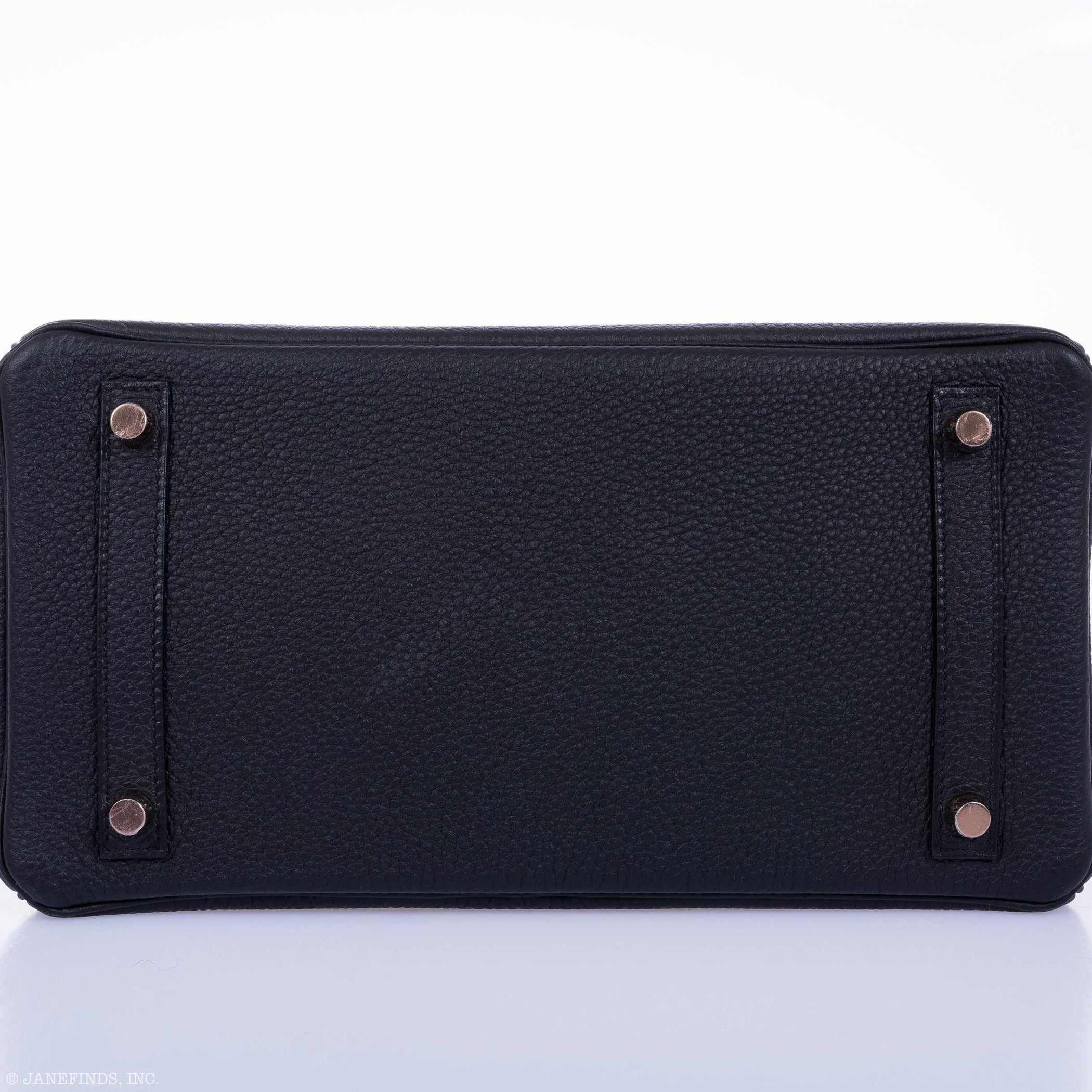 Hermes Rare Black Togo Leather 30cm Birkin Bag with Rose Gold Hardware ...