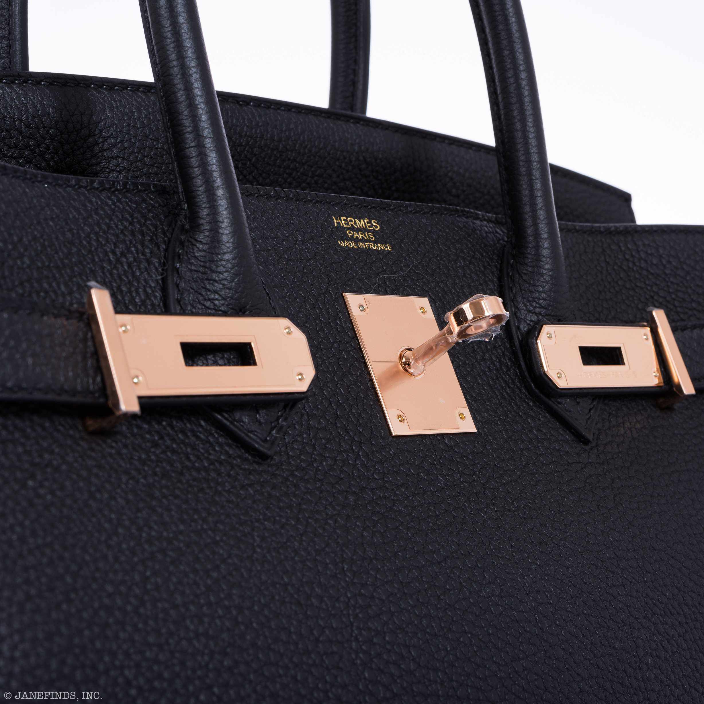 Hermès Birkin 30 Black Togo Rose Gold Hardware