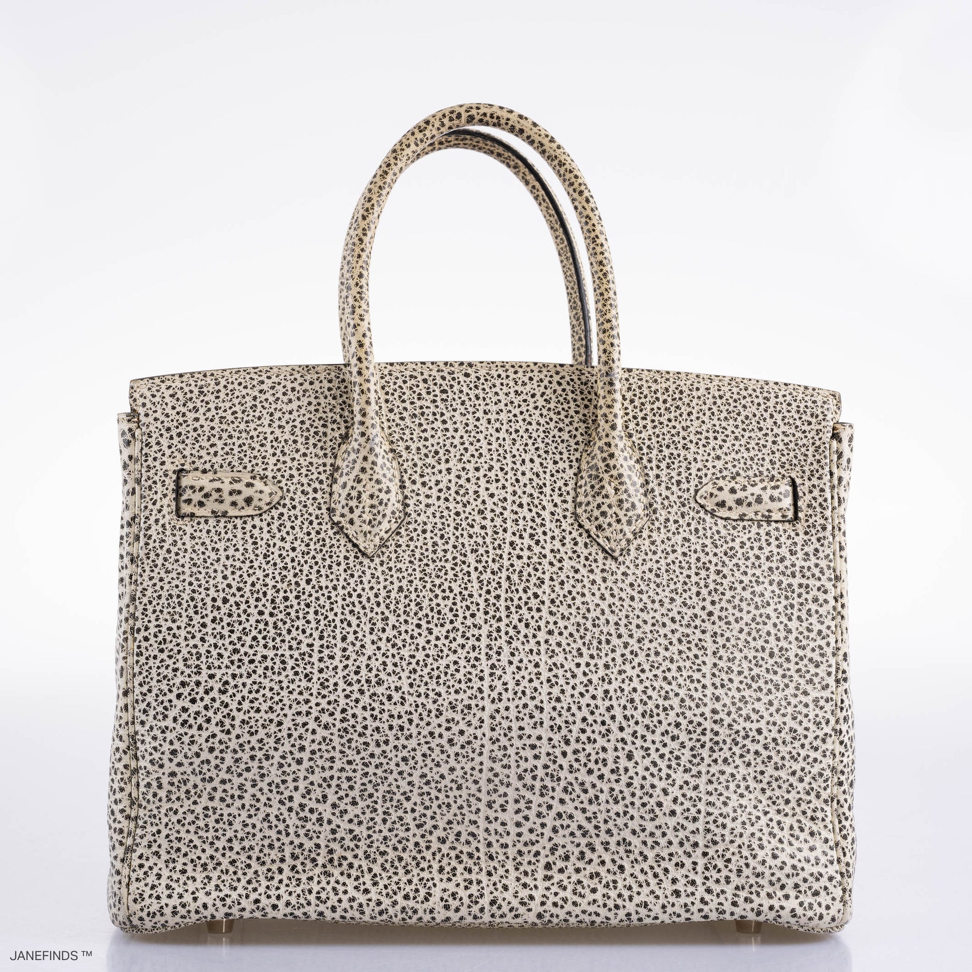 Hermès Birkin 30 Black & White Dalmatian Buffalo Palladium Hardware