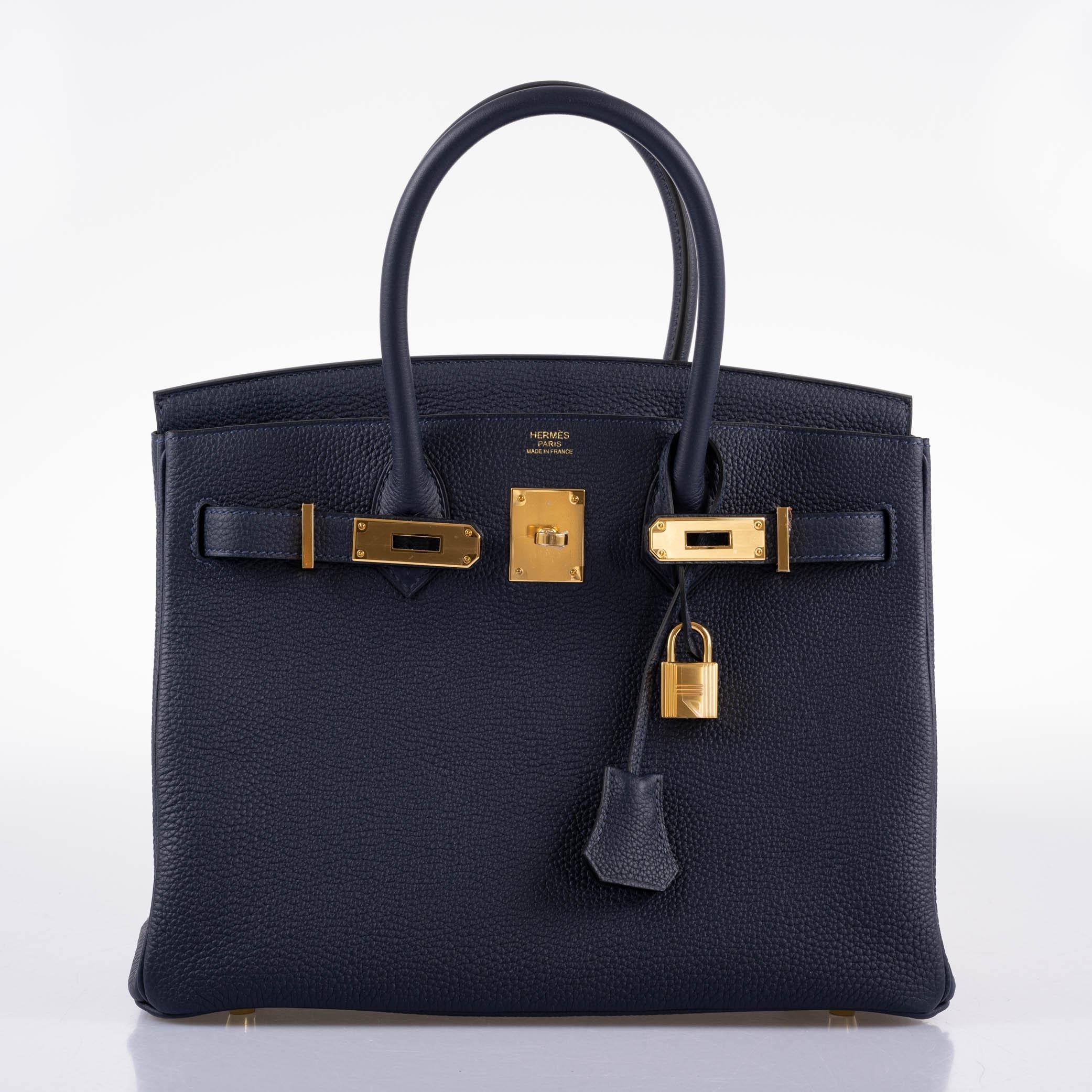 Hermès Birkin 30 Bleu (Blue) Nuit Togo with Gold Hardware