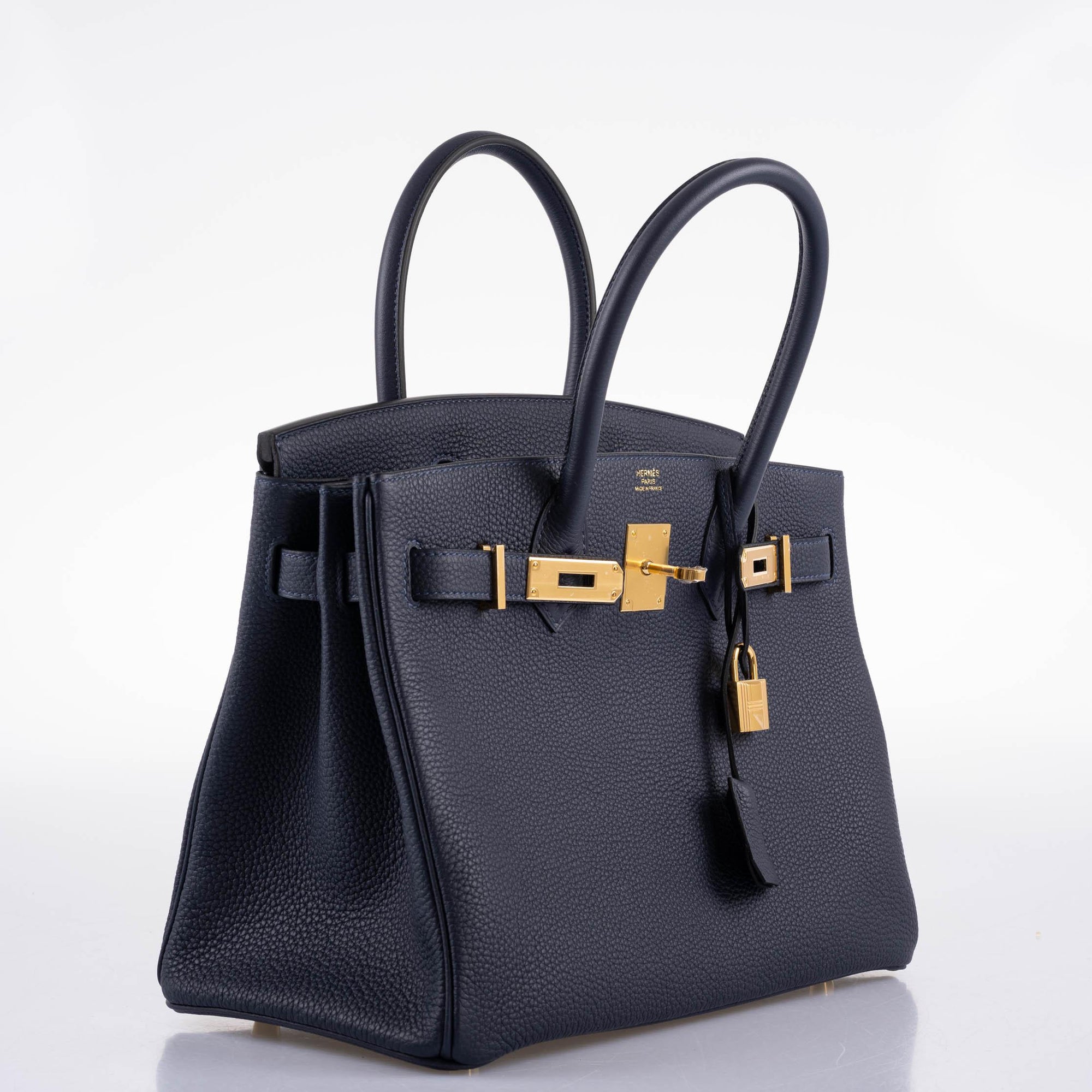 Hermès Birkin 30 Bleu (Blue) Nuit Togo with Gold Hardware