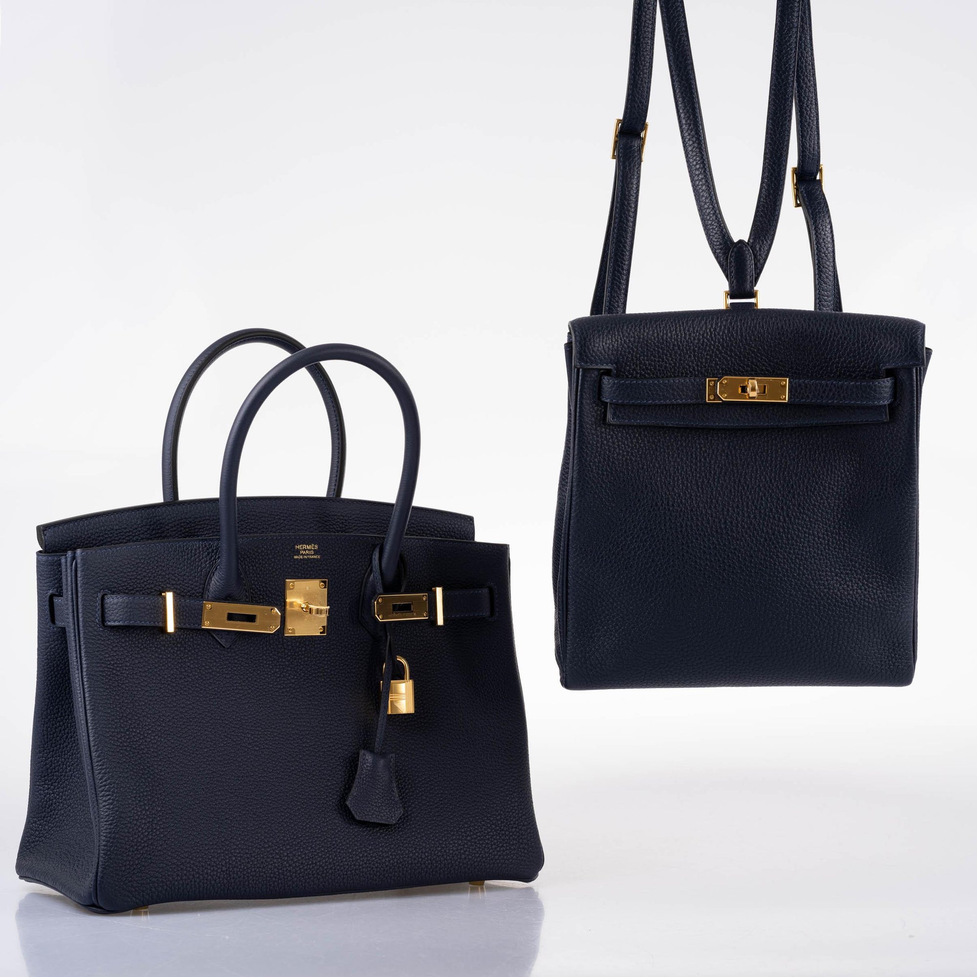 Hermès Birkin 30 Bleu (Blue) Nuit Togo with Gold Hardware