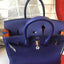 Hermès Birkin 30 Bleu Encre Verso Orange Togo Palladium Hardware
