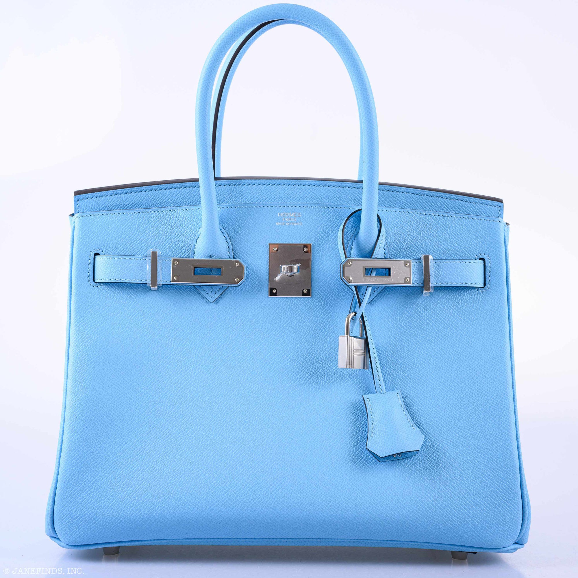 Hermès Birkin 30 Blue Celeste Epsom Palladium Hardware