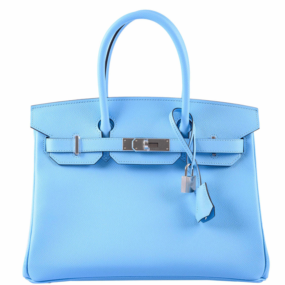 Hermès Birkin 30 Blue Celeste Epsom Palladium Hardware