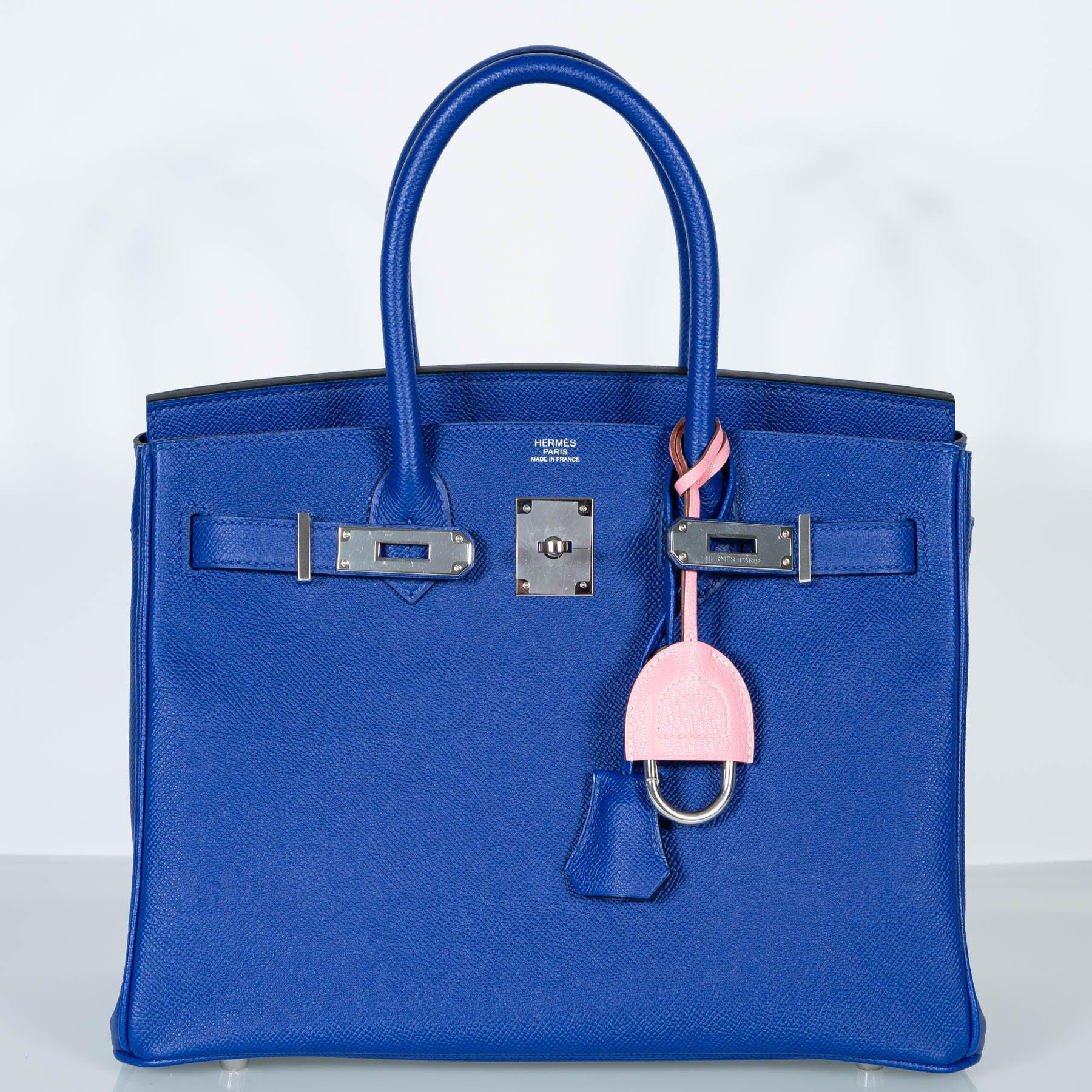 Hermès Birkin 30 Blue Electric Epsom with Palladium Hardware