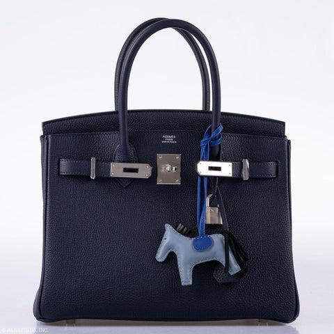 Hermès Birkin 30 Blue Nuit Togo Leather with Palladium Hardware - 2020, Y