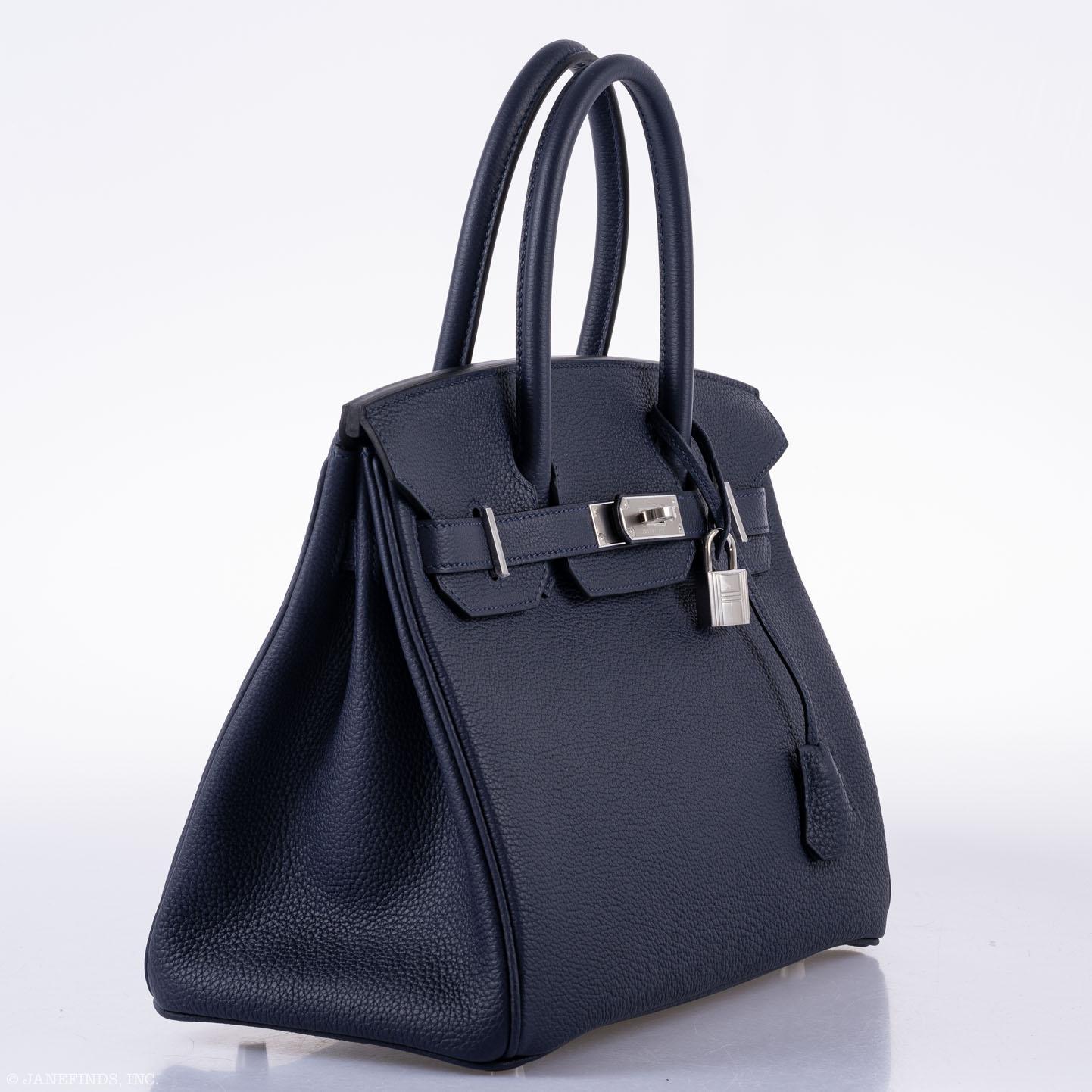 Hermès Birkin 30 Blue Nuit Togo Leather with Palladium Hardware
