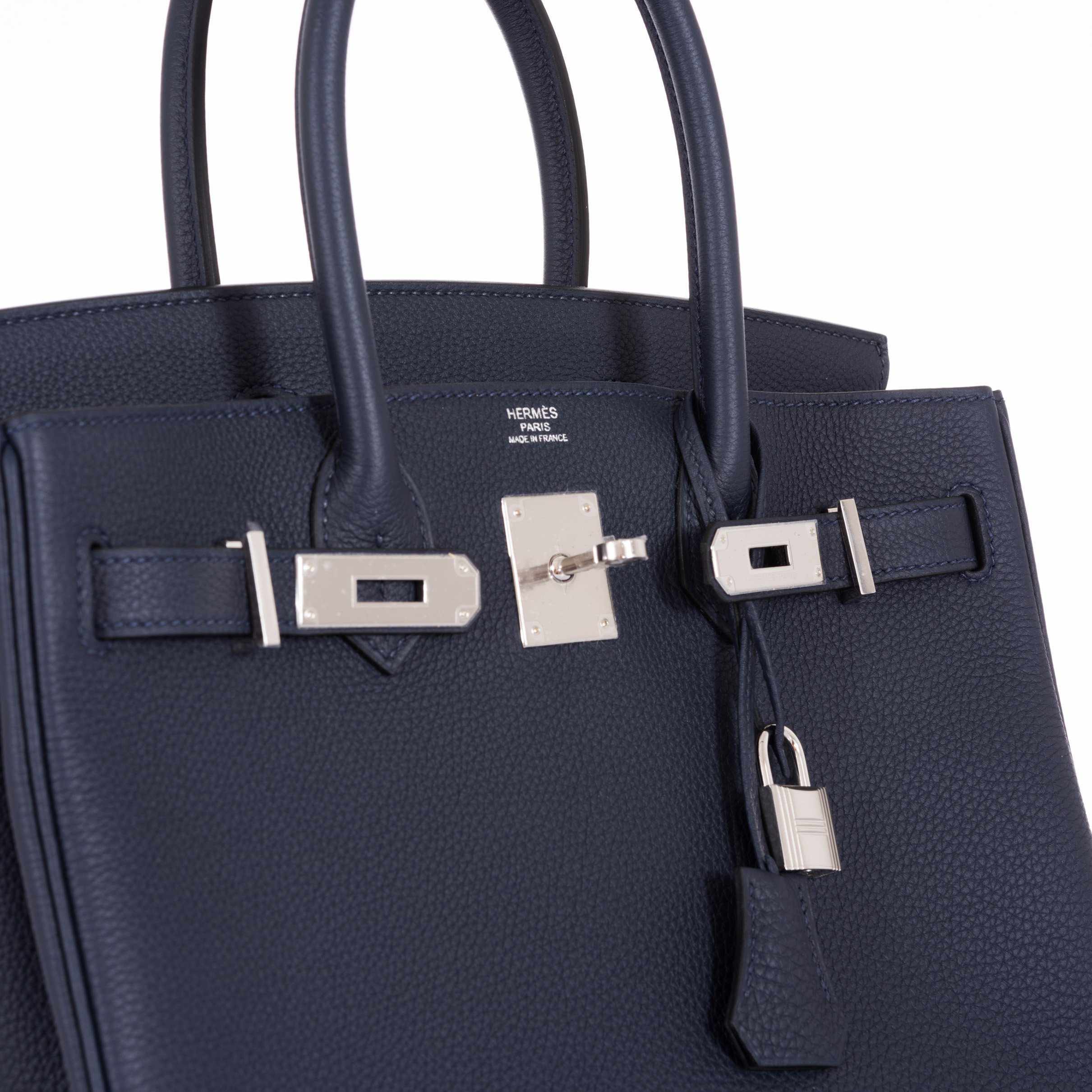 Hermès Birkin 30 Blue Nuit Togo Palladium Hardware